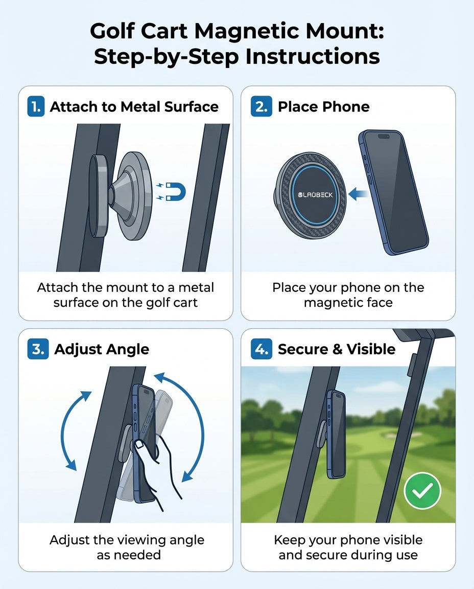 Premium Golf Cart Phone Holder for MagSafe & Android