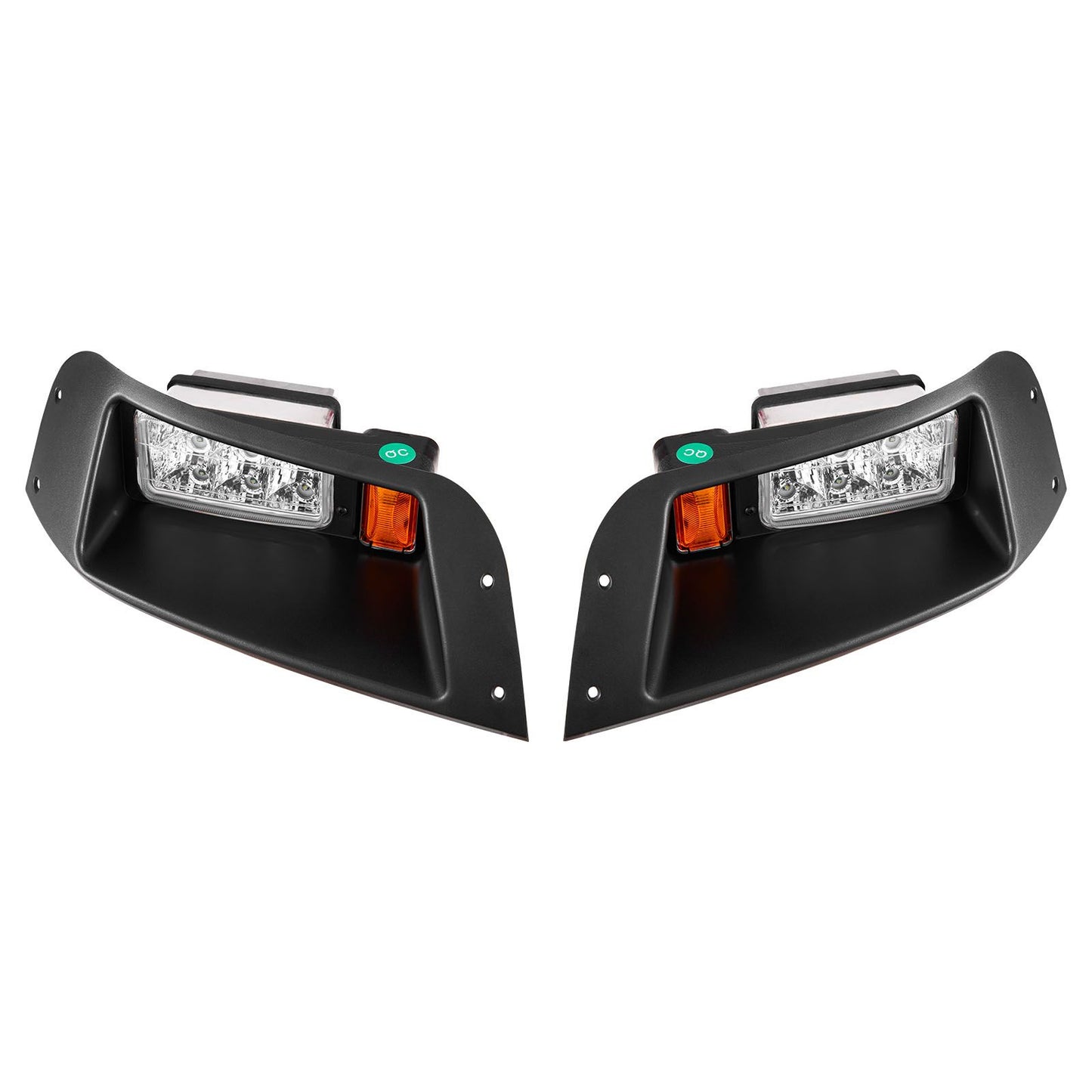 Golf Cart Light Kit, 12 Volt, Street Legal LED Headlight and Tail Light Kit with Wiring Harness, Turn Signals, Hazard Light, Switch Horn, Brake Pad, Zip Ties, ABS Housing, for EZGO TXT 1996-2013
