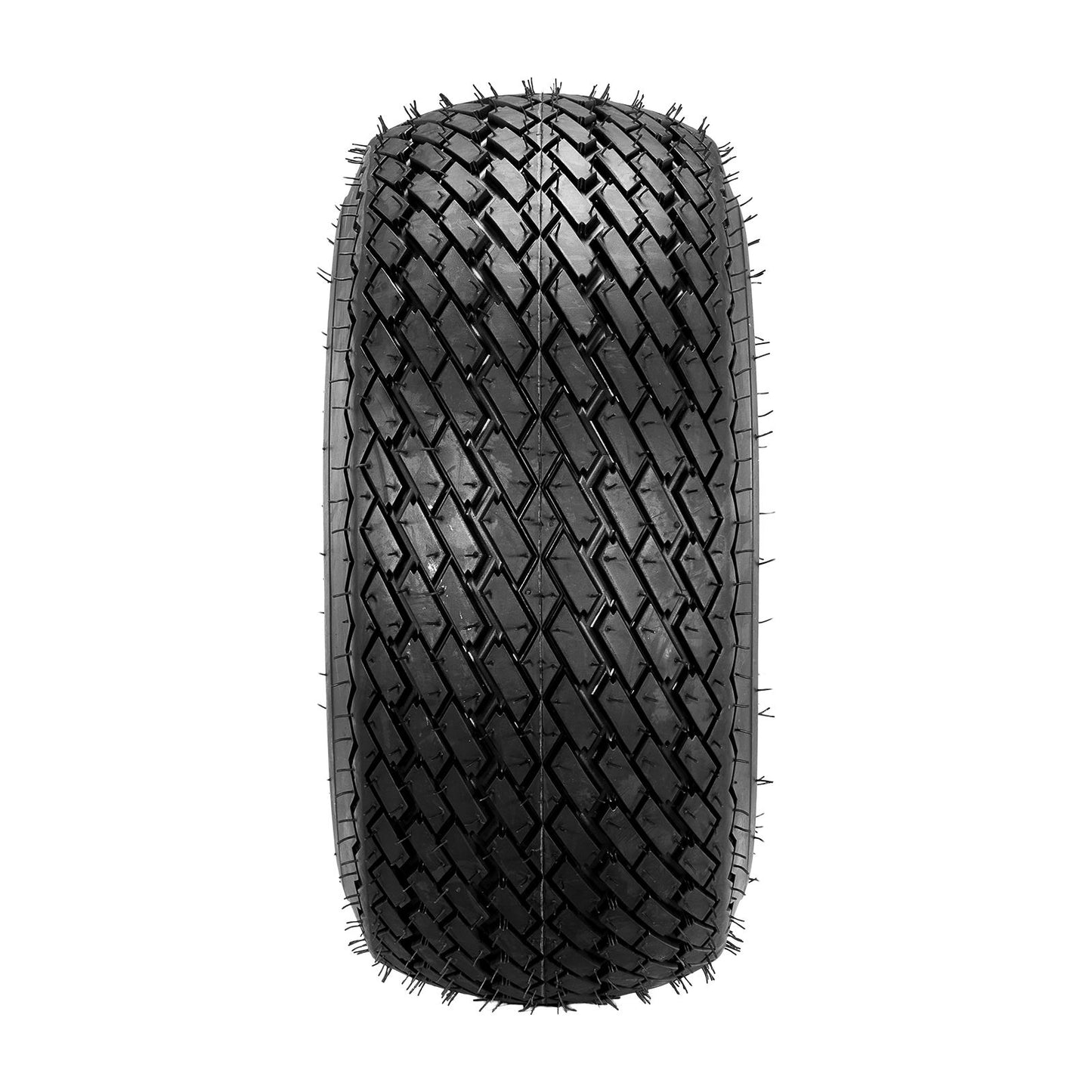Golf Cart Wheels, 8" 18x8.50-8 Black Steel Golf Cart Tires and Wheels Combo (Set of 4) Fit Club Car, EZGO, Yamaha, 4 Ply Rubber 4-Lug Lawn Mower Tires & Rims Assembly, 800 lbs Load, All-Terrain