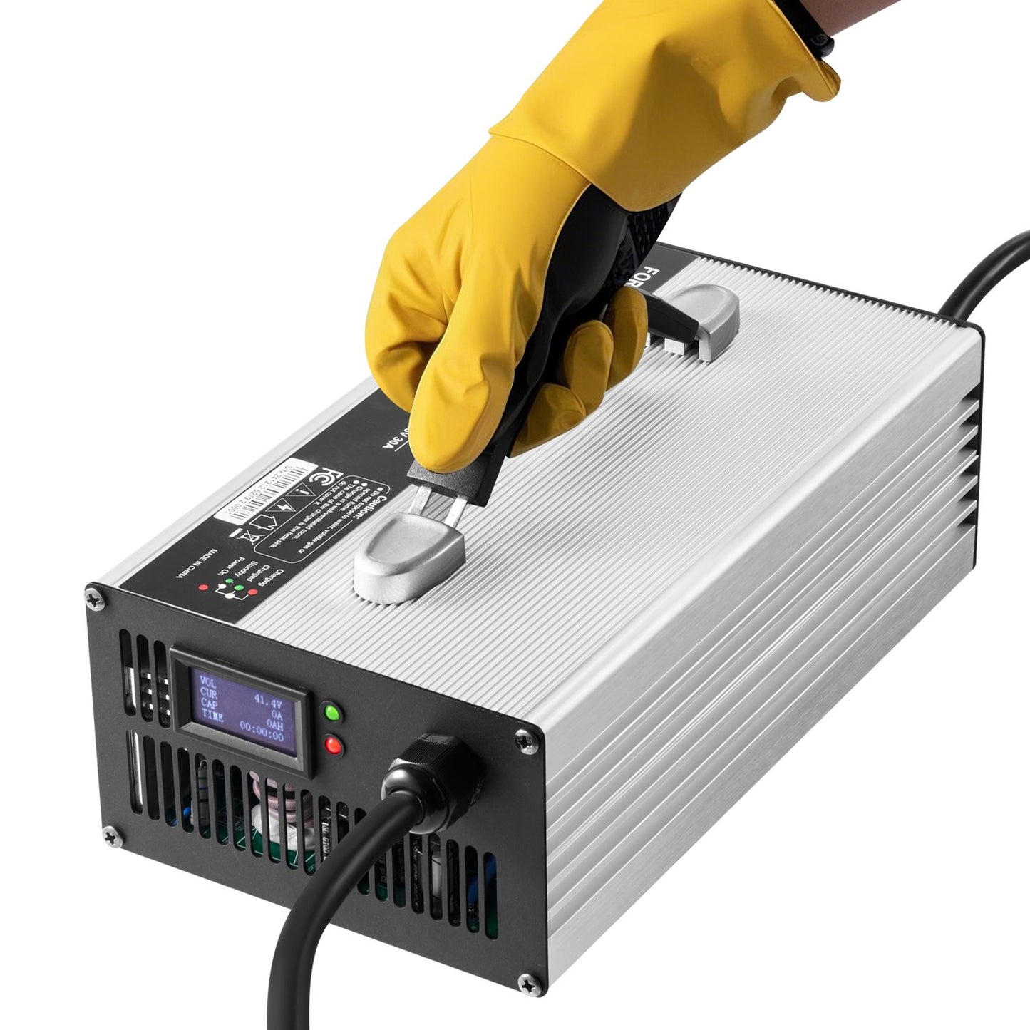 Forklift Battery Charger, 36V, 30A Smart Fully-Automatic Lead-Acid Battery Charger, 24 Volt Trickle Charger with Anderson Plug, Cooling Fan, OLED Display, for Forklift Golf Cart Floor Scrubber