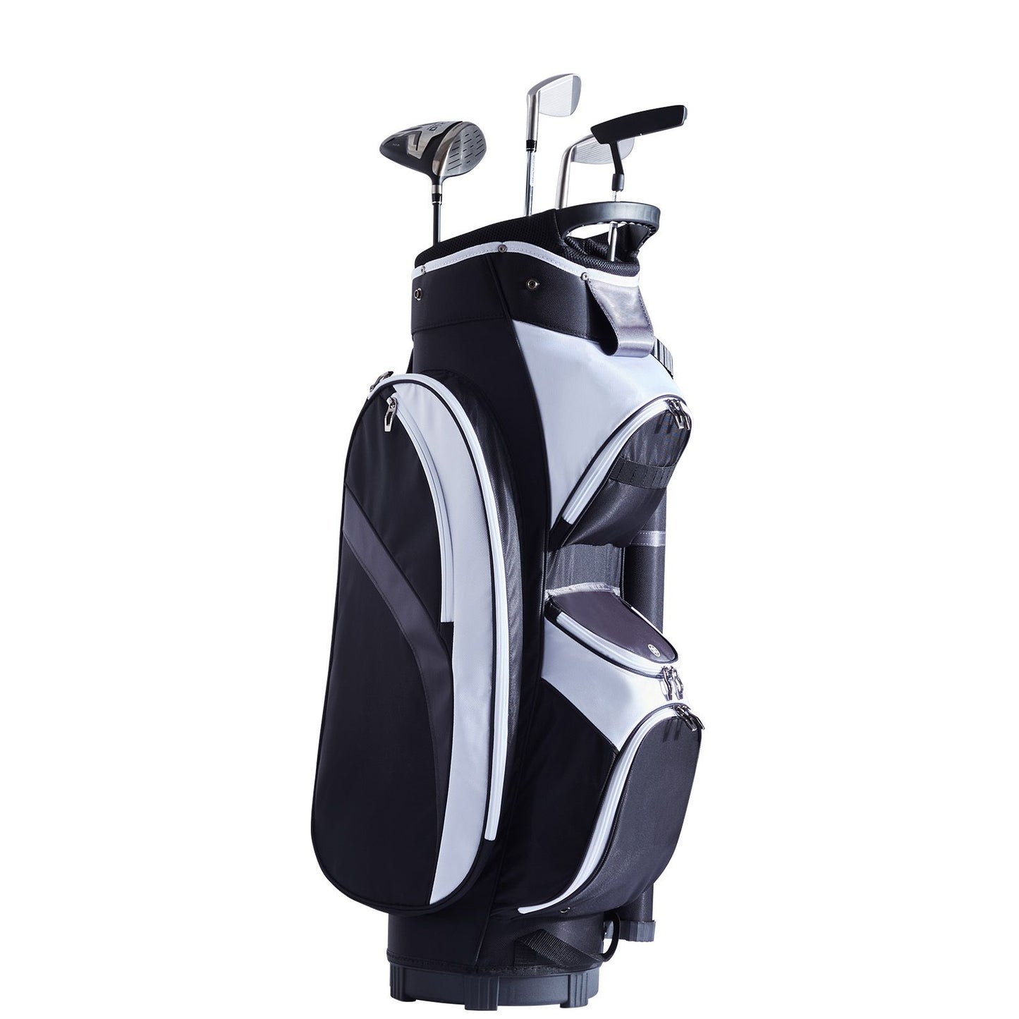 Golf Cart Bag with 14 Way Organizer Divider Top, 36' Multiple Pockets Premium Nylon Cart Bag, Durable Golf Bags with Handles & Dust Cover & Detachable Straps for Men & Women, Black Color-Block