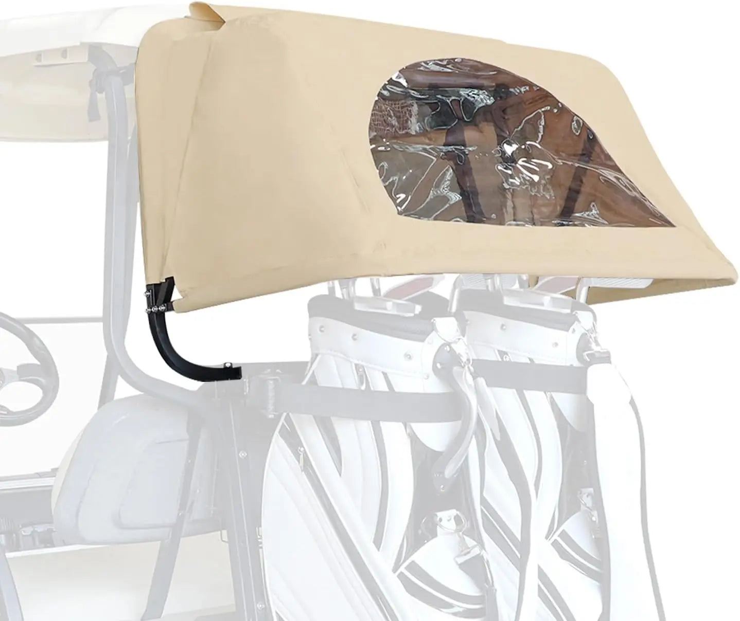 Golf Cart Rear Bag Rain Cover with Detachable Foldable Bracket Compatible with Club Car, EZGO RXV, and YAMAHA Models