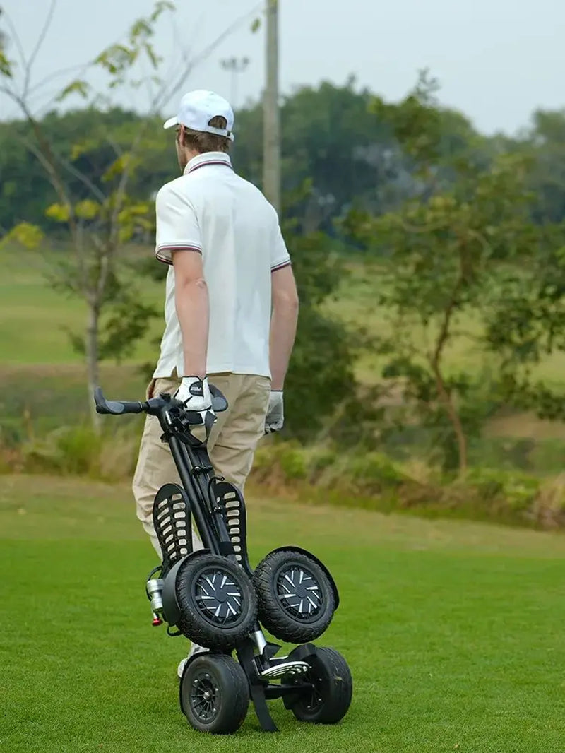 ESWING New Design Factory Price Electric Golf Scooter 4 Wheel Electric Golf Trolley with Ride-On Platform