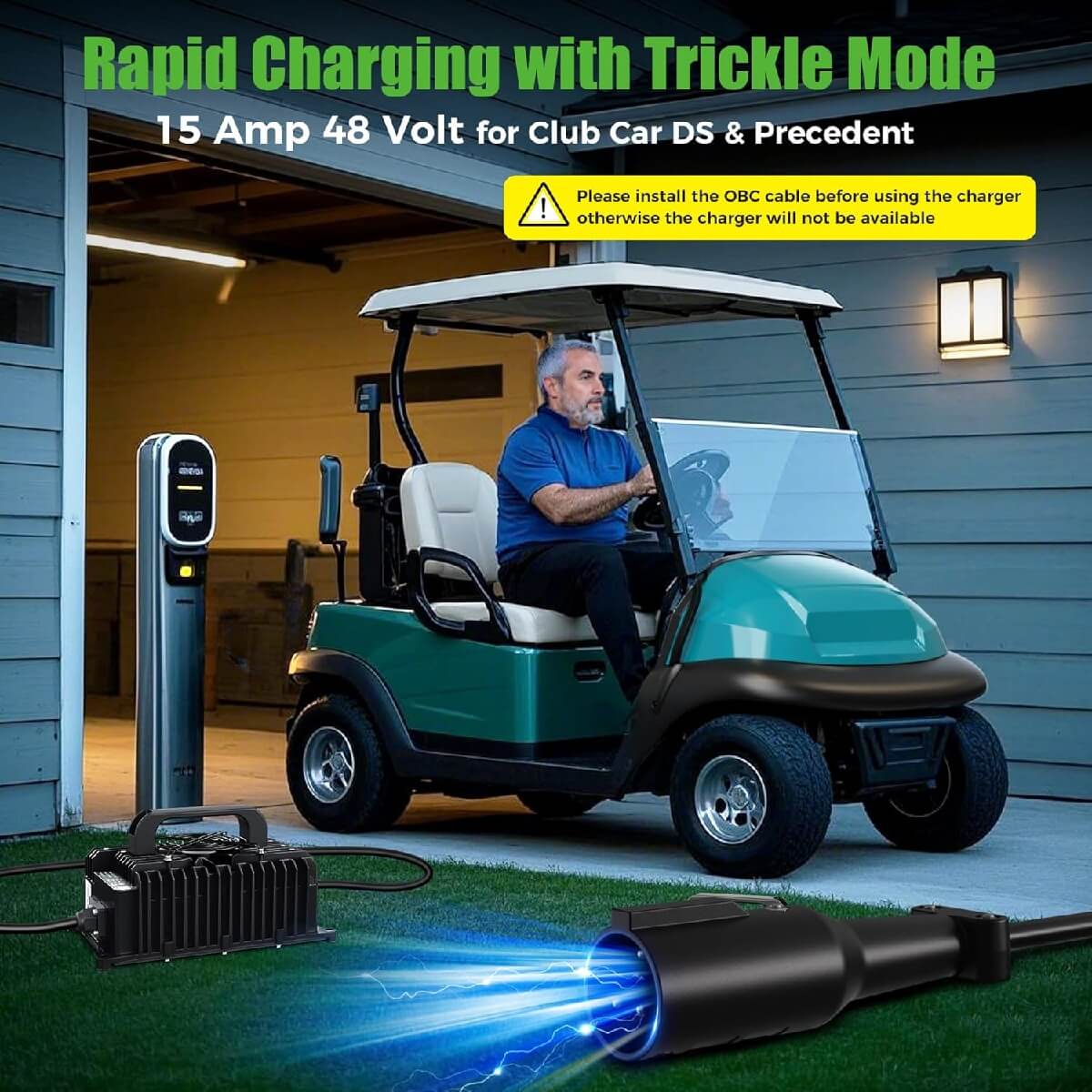 Smart 48V Golf Cart Battery Charger for Club Car DS & Precedent
