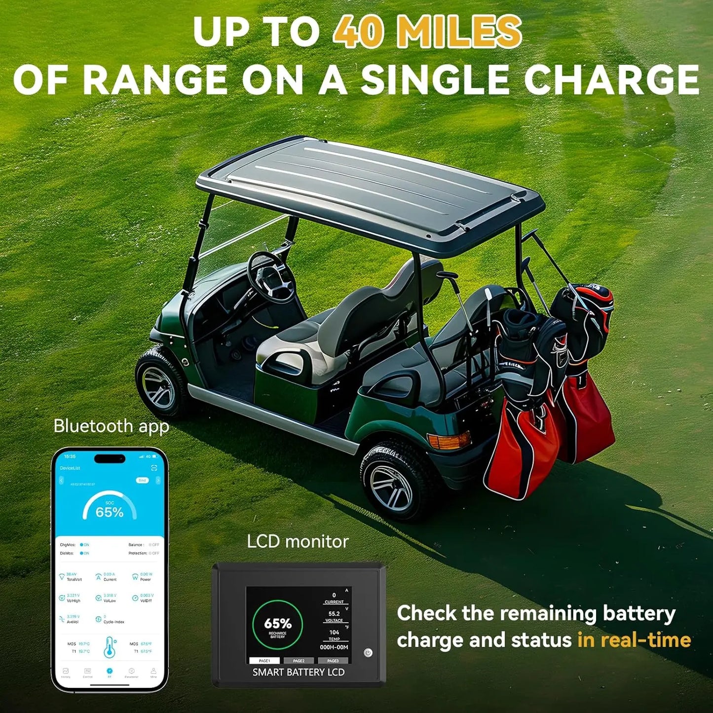 36V 100AH Lithium Battery for Golf Cart LiFePO4