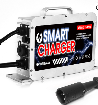 48 Volt 15 Amp Golf Cart Battery Charger EZGO & ClubCar 3 Options