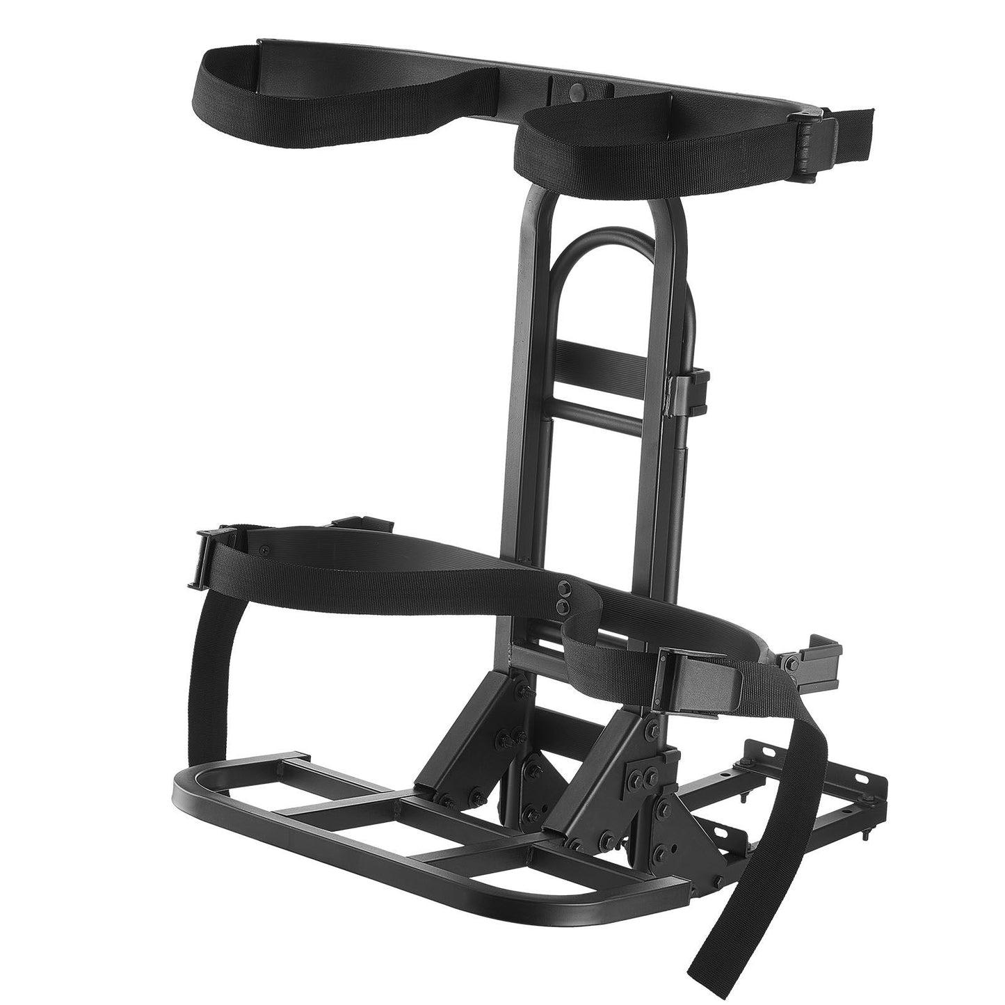 Golf Cart Rear Seat Bag Holder, 27.8 x 16.1 x 30.9 inch, Compatible with Most Golf Carts with Rear Seat Grab Bar, Space-Saving Carbon Steel Bag Holder Bracket, No-Drilling Installation, Black