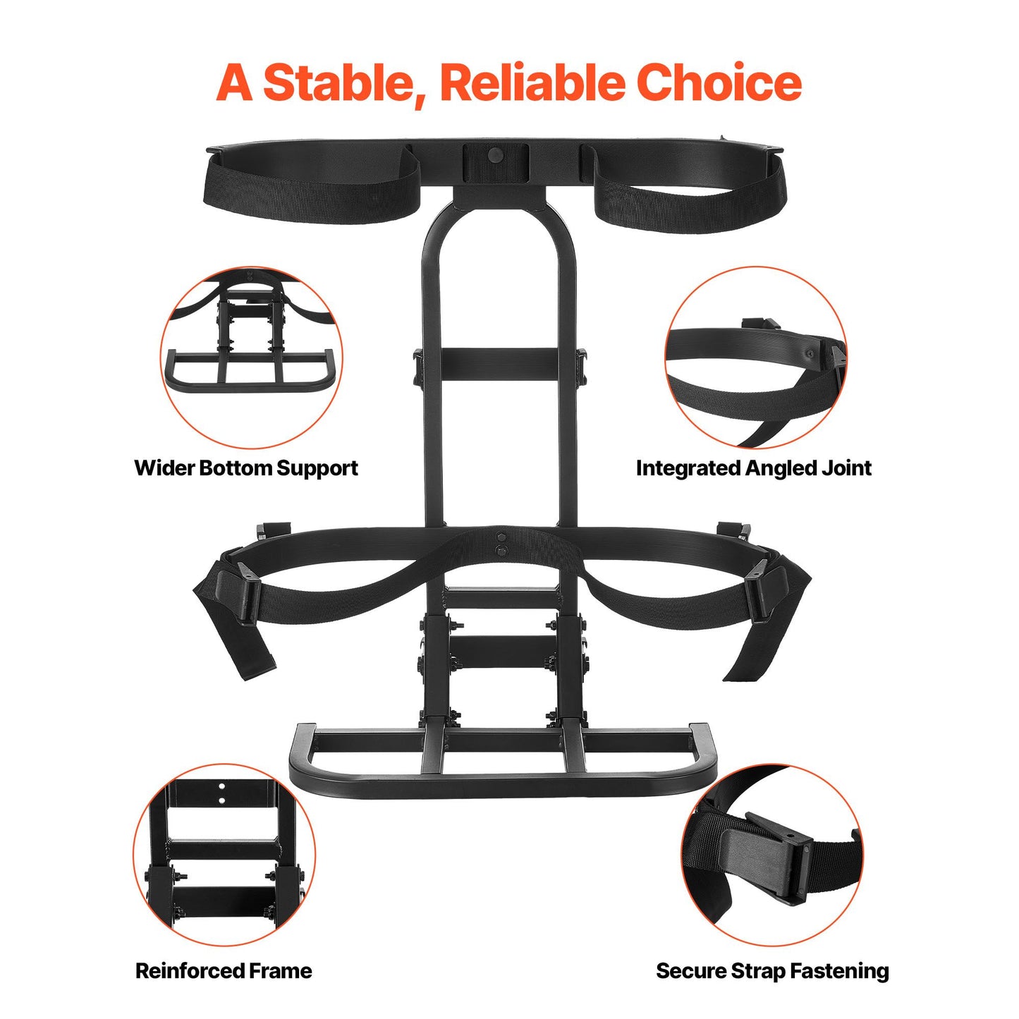 Golf Cart Rear Seat Bag Holder, 27.8 x 16.1 x 30.9 inch, Compatible with Most Golf Carts with Rear Seat Grab Bar, Space-Saving Carbon Steel Bag Holder Bracket, No-Drilling Installation, Black