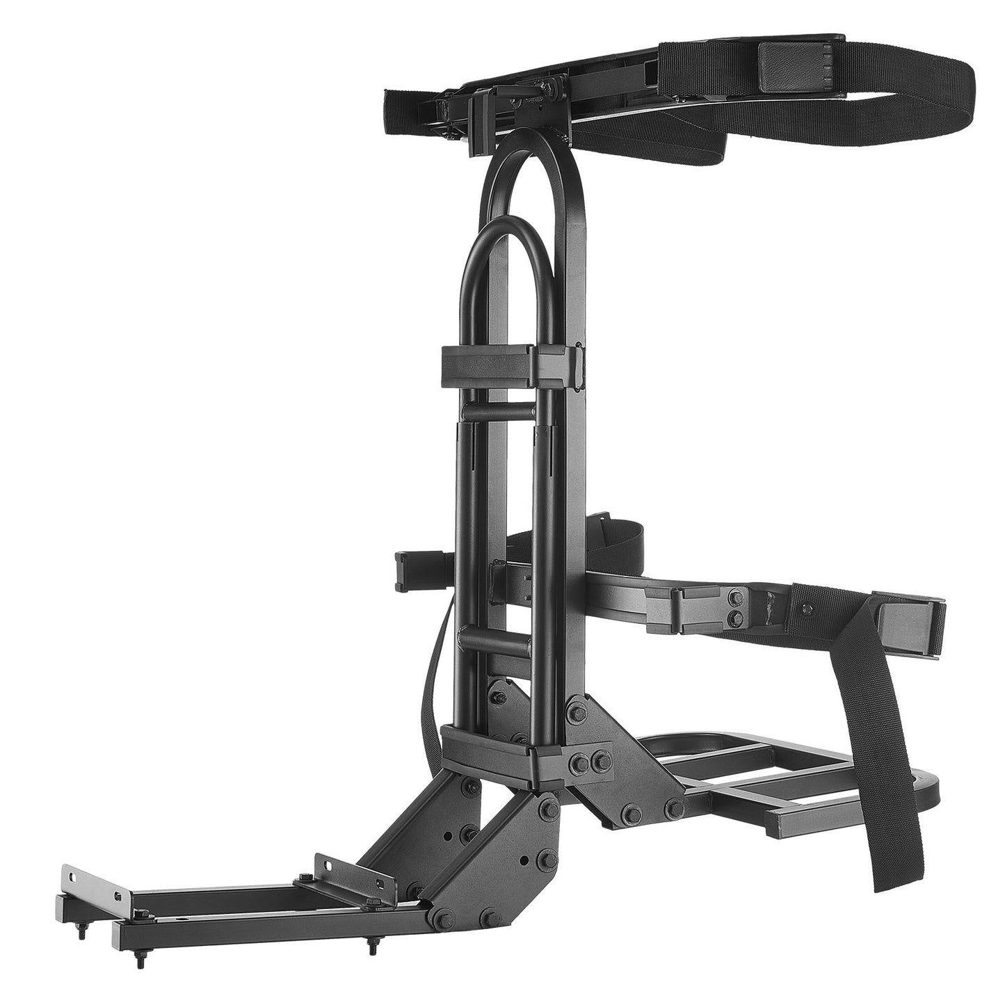 Golf Cart Rear Seat Bag Holder, 27.8 x 16.1 x 30.9 inch, Compatible with Most Golf Carts with Rear Seat Grab Bar, Space-Saving Carbon Steel Bag Holder Bracket, No-Drilling Installation, Black
