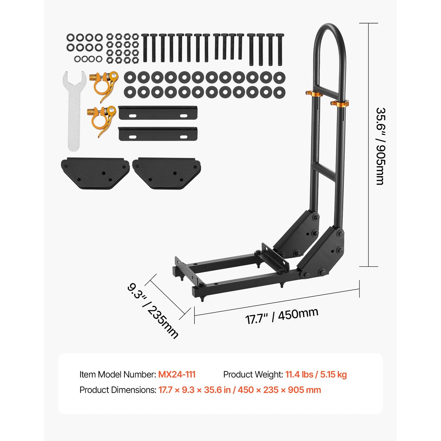 Golf Cart Grab Bar, 17.7 x 9.3 x 35.6 Inch, Compatible with Most Golf Carts with Metal Footplates, No Modification Needed, 27.5 to 33.5 Inch Height Adjustable Carbon Steel Rear Seat Grab Bar
