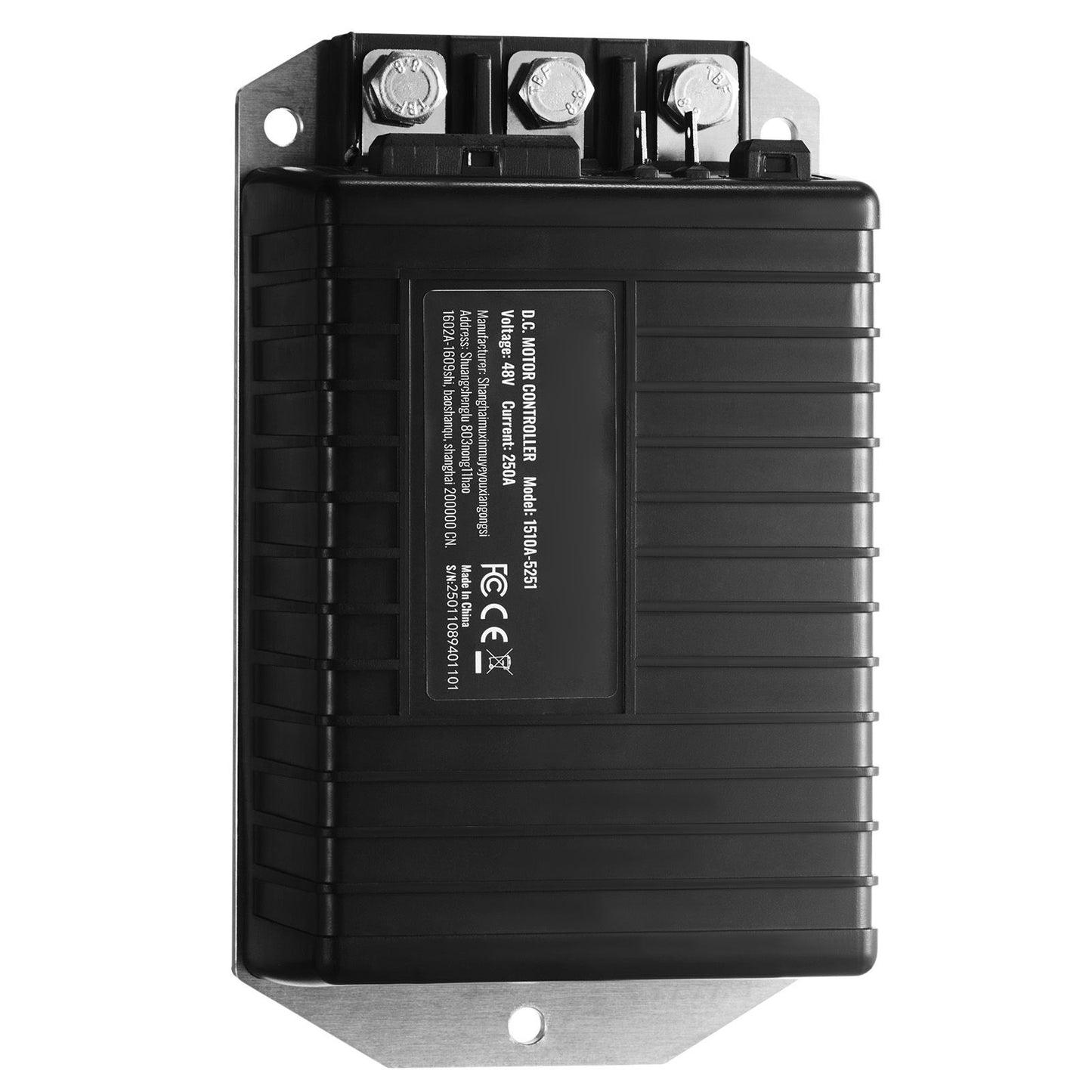 Golf Cart Speed Controller, 48V & 250A, DC Motor Controller Replacement for 2000-2008 Club Car Golf Carts, IP65 Rated Protection, Aluminum Alloy & ABS Housing, Compatible with 1510A-5251 Models