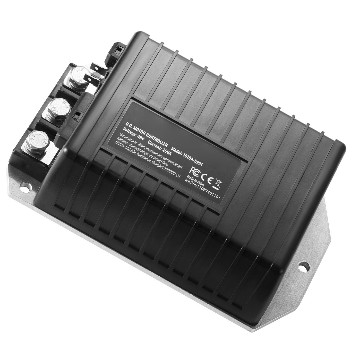 Golf Cart Speed Controller, 48V & 250A, DC Motor Controller Replacement for 2000-2008 Club Car Golf Carts, IP65 Rated Protection, Aluminum Alloy & ABS Housing, Compatible with 1510A-5251 Models