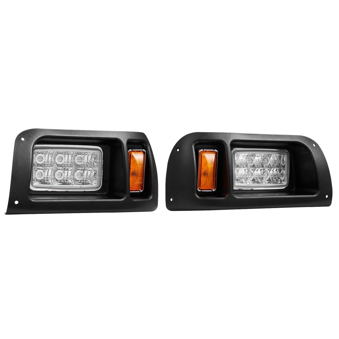 Golf Cart Light Kit, 12 Volt, LED Headlight and Tail Light Kit with Wiring Harness, Switch, Zip Ties, ABS Housing, High-Brightness, Waterproof and Dustproof, Fit for EZGO TXT 1996-2013 Models