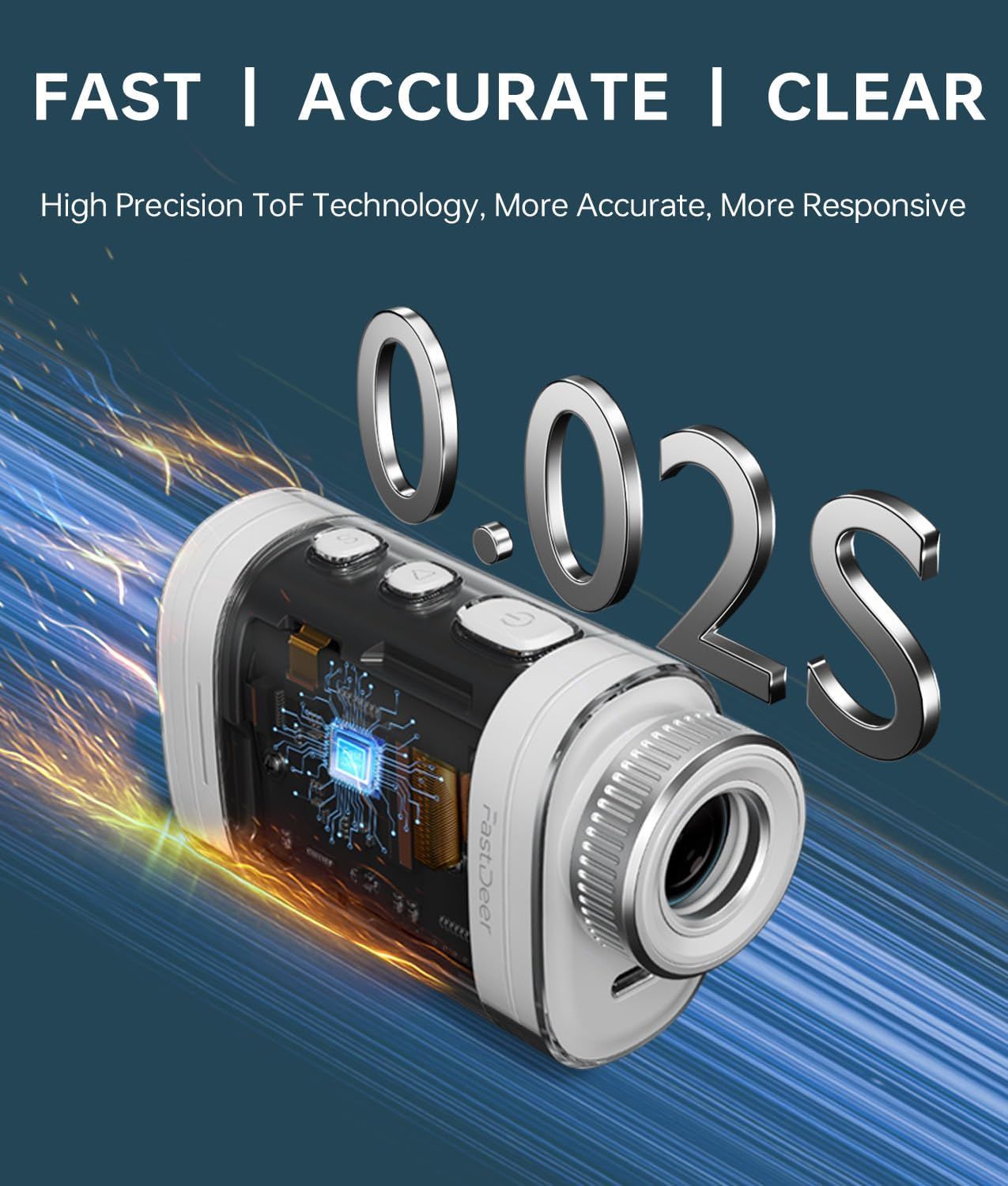 FastDeer Range Finder Golf C2, High Precision Golf Rangefinder, Flag Lock Vibration,Golf Rangefinder with Slope,Triangulation