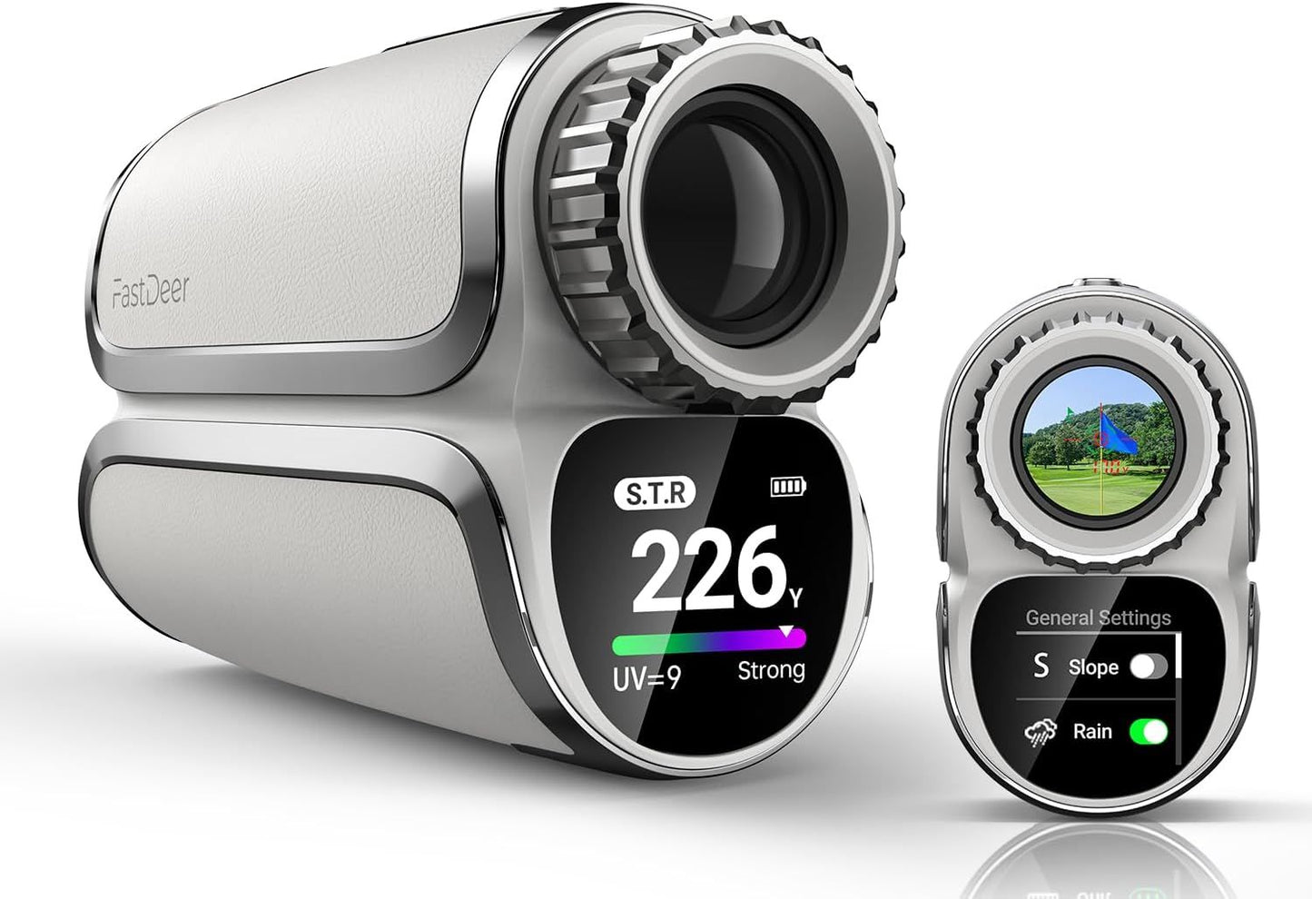 FastDeer Range Finder Golf S2,Premium Touchscreen & Automatic Brightness Adjustment High Precision Golf Rangefinder, Flag Lock Vibration,Golf Rangefinder with Slope,Triangulation,UV Reminder,Rain Mode
