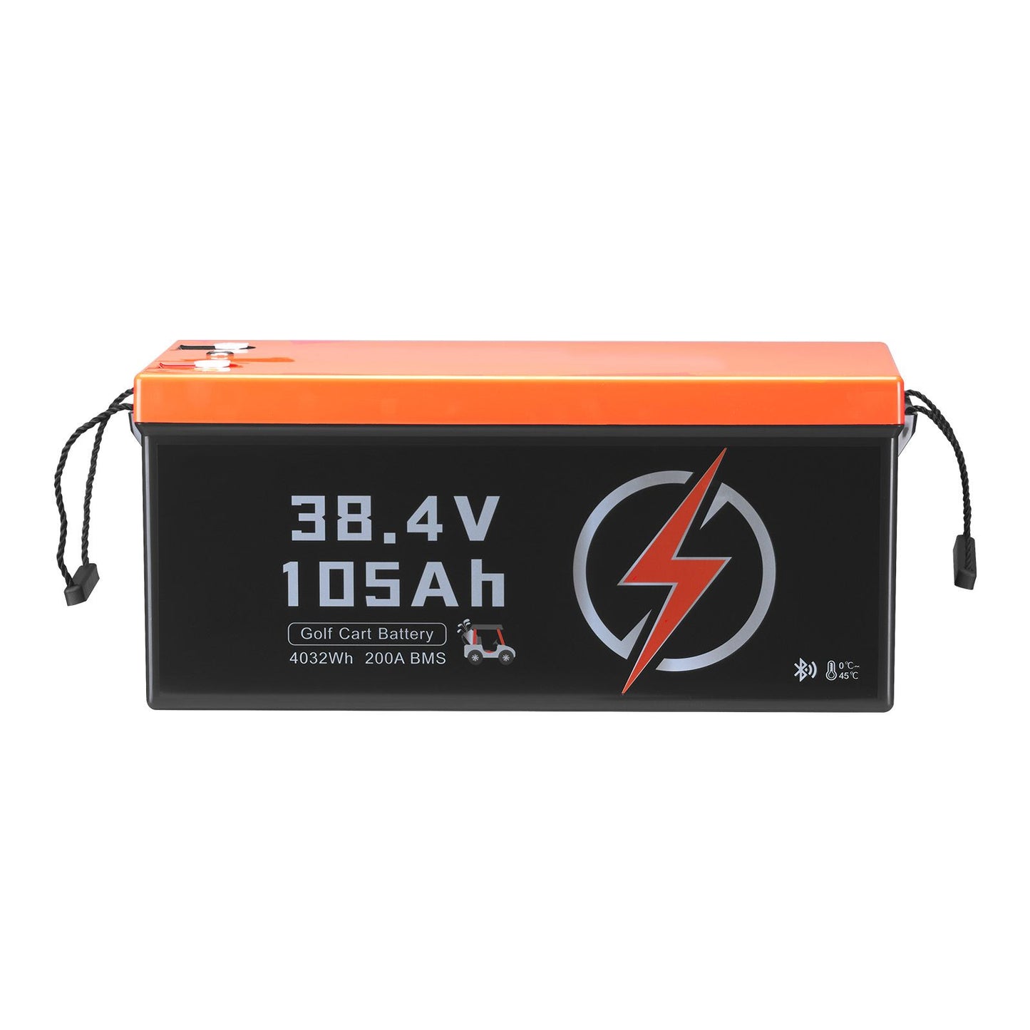 36V 105Ah Golf Cart Lithium Battery, 36 Volt Golf Cart Battery with 200A BMS, LCD Monitor and Mobile APP, LiFePO4 Battery with 600A Peak Current, ABS Shell and 4000+ Cycles, for Golf Carts