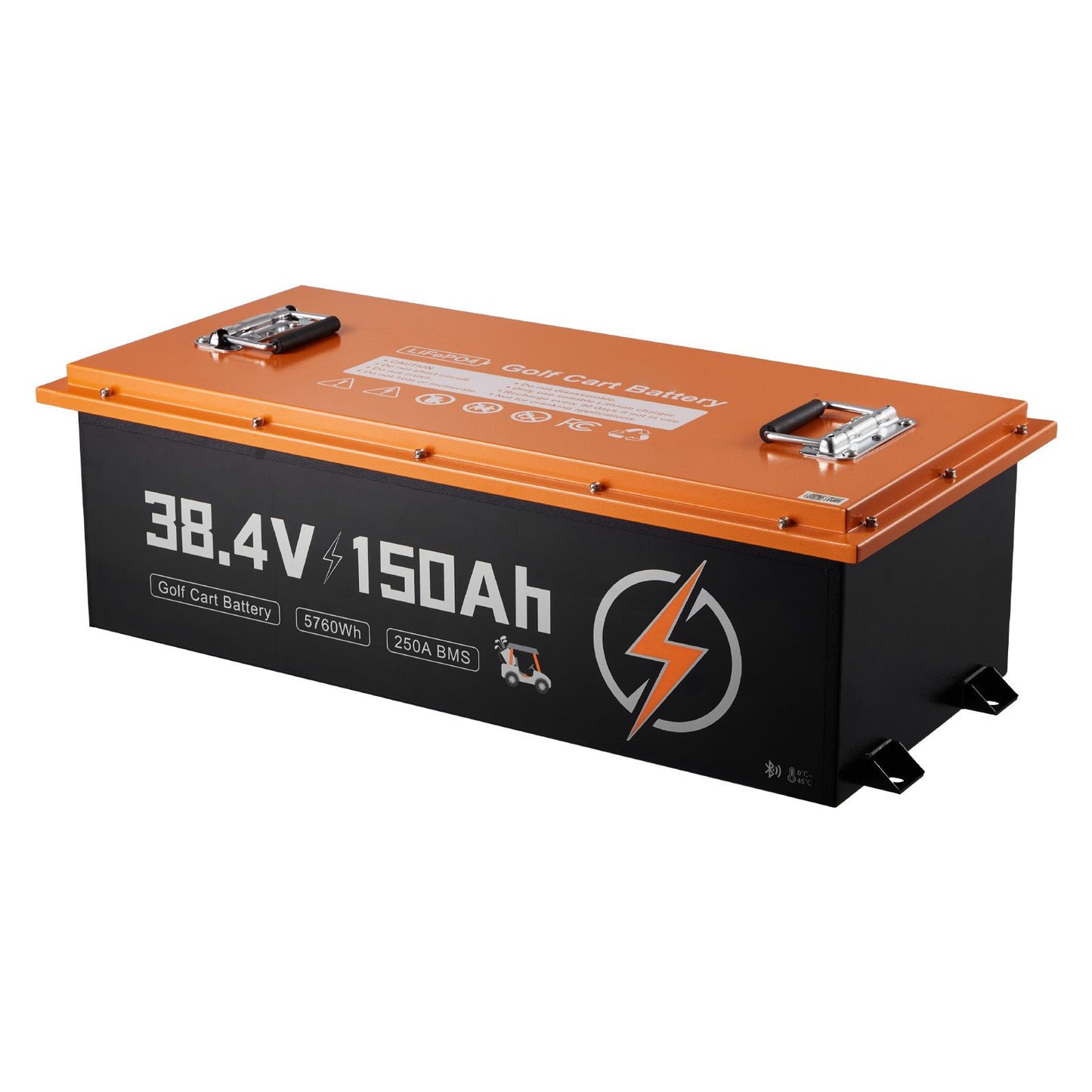 36V (38.4V) 150AH Lithium Golf Cart Battery, with 25A Charger, Lifepo4 Battery Kit, Built-in 250A BMS, with Bluetooth Mobile APP & Touch Monitor, 4000 Cycles, for Golf Carts, Trolling Motors