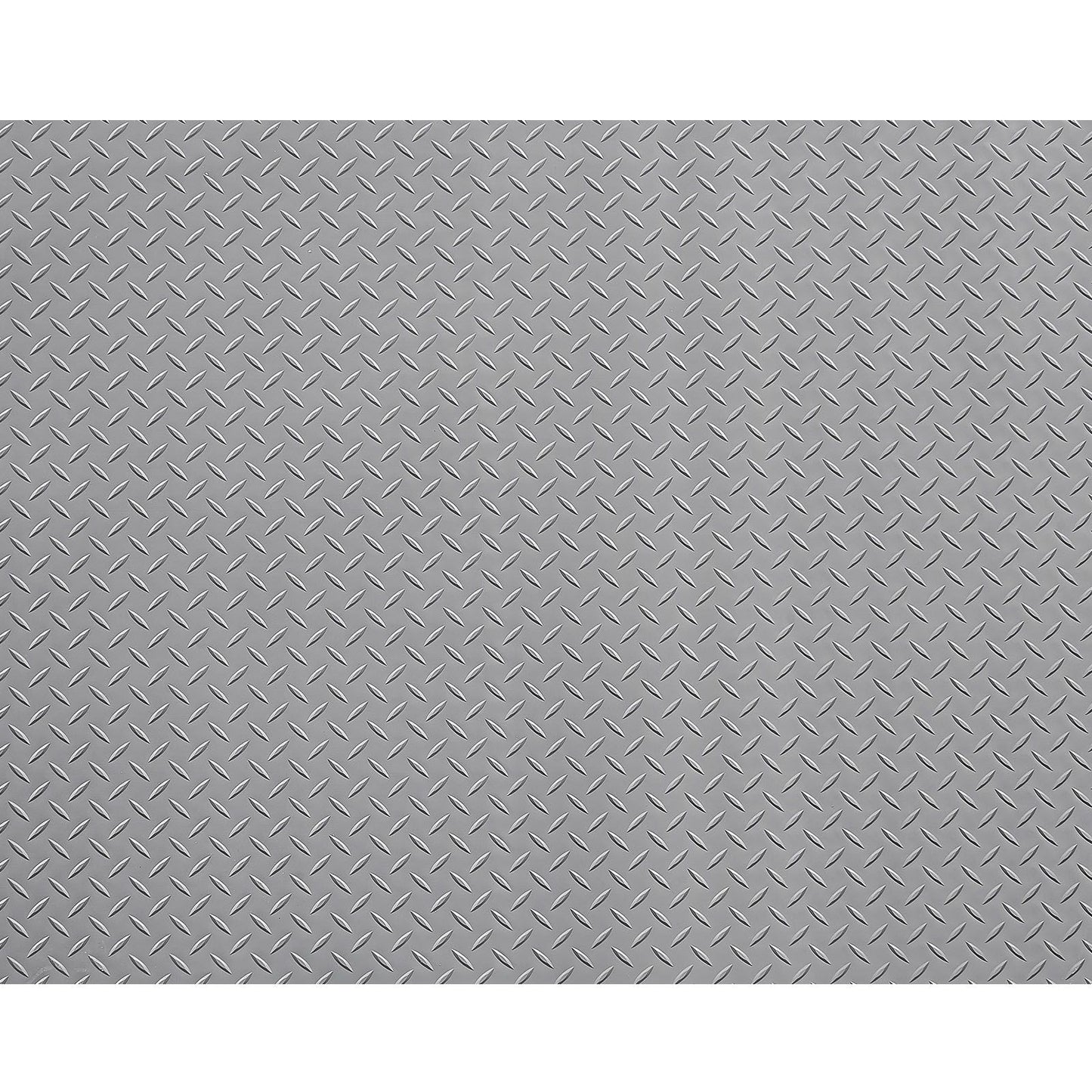 Garage Floor Roll, 7.5 x 20 ft Garage Flooring Mat, 2.2 mm Thickened PVC Diamond Plate Floor Protector Mat with Double-sided Tape, Non-Slip, Easy to Clean for Warehouse, Gyms,Silver Gray