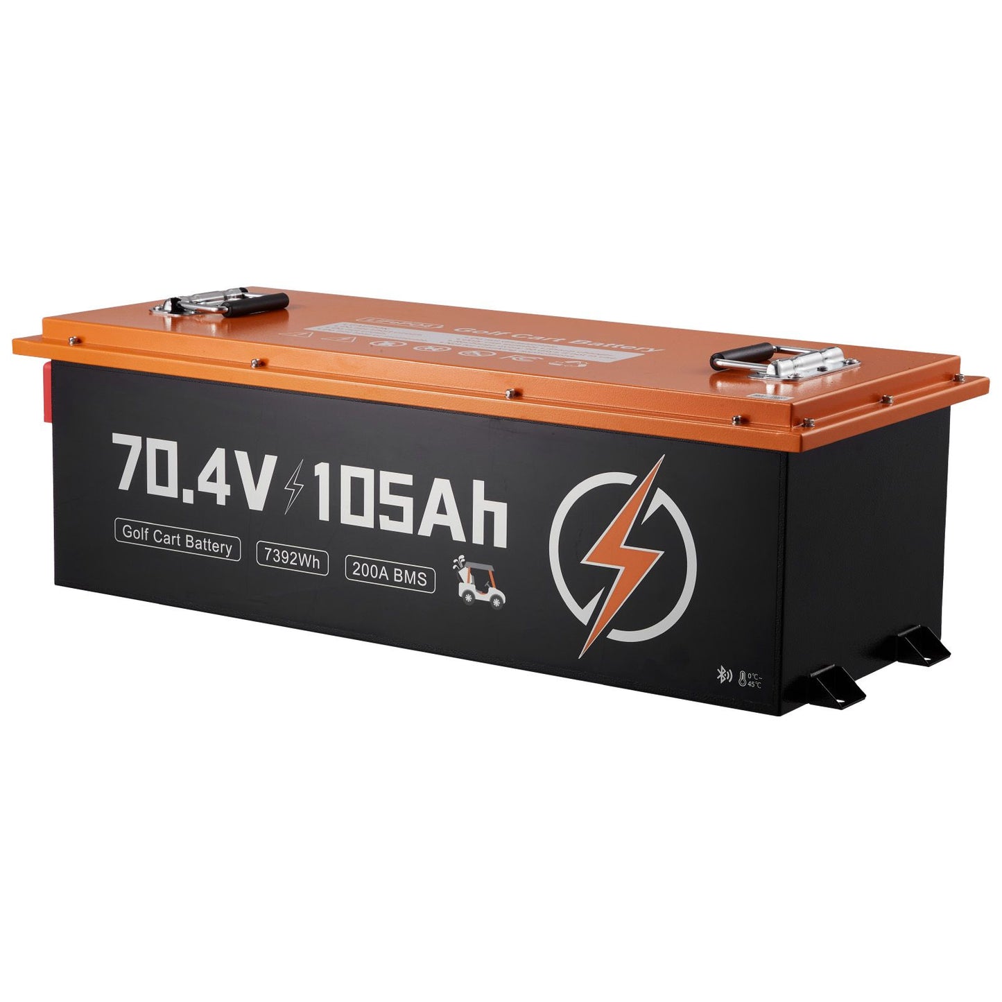 72V (70.4V) 105AH Lithium Golf Cart Battery, with 15A Charger, Lifepo4 Battery Kit, Built-in 200A BMS, with Bluetooth & Touch Monitor, 2C Discharge, 4000 Cycles, for Golf Carts, Trolling Motors