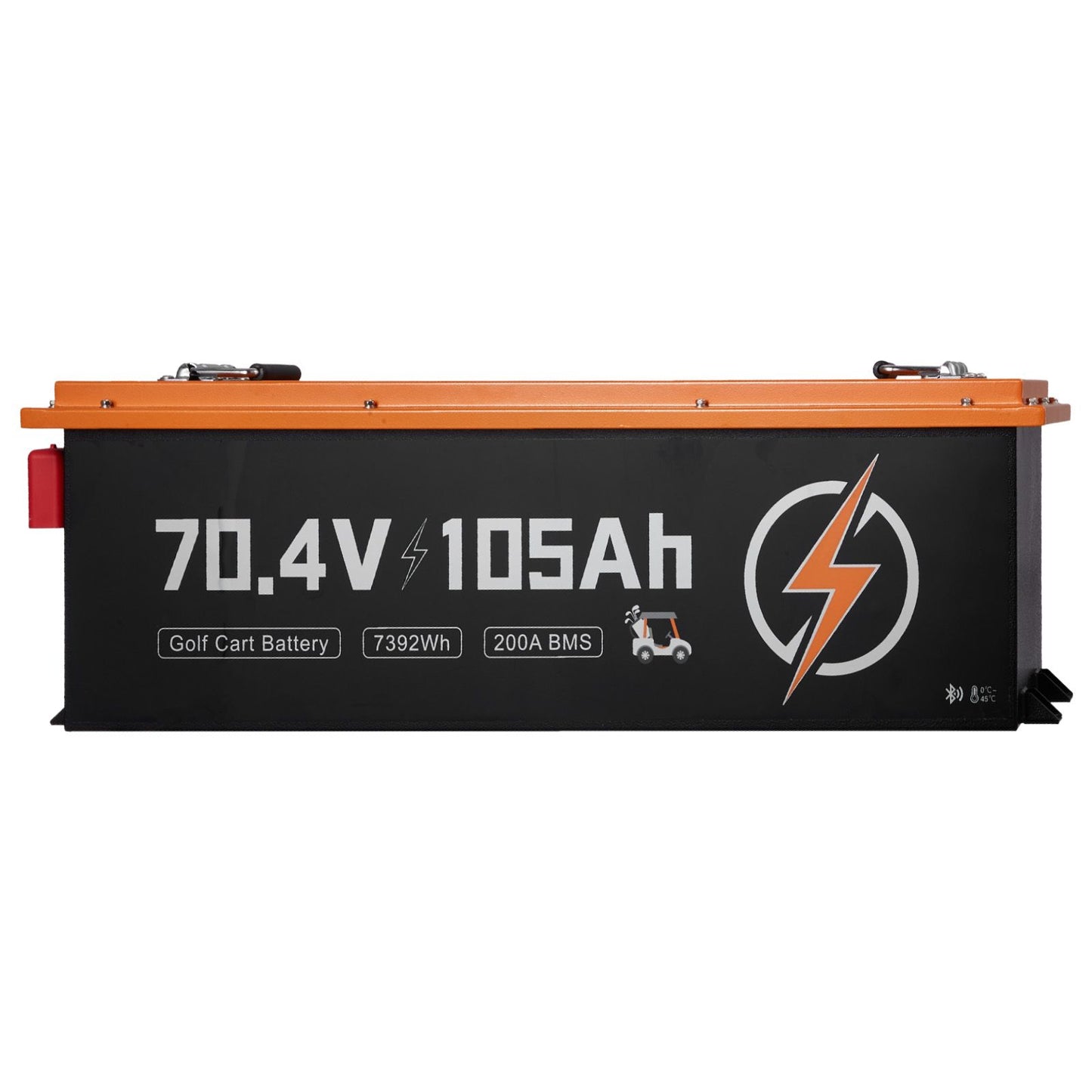 72V (70.4V) 105AH Lithium Golf Cart Battery, with 15A Charger, Lifepo4 Battery Kit, Built-in 200A BMS, with Bluetooth & Touch Monitor, 2C Discharge, 4000 Cycles, for Golf Carts, Trolling Motors