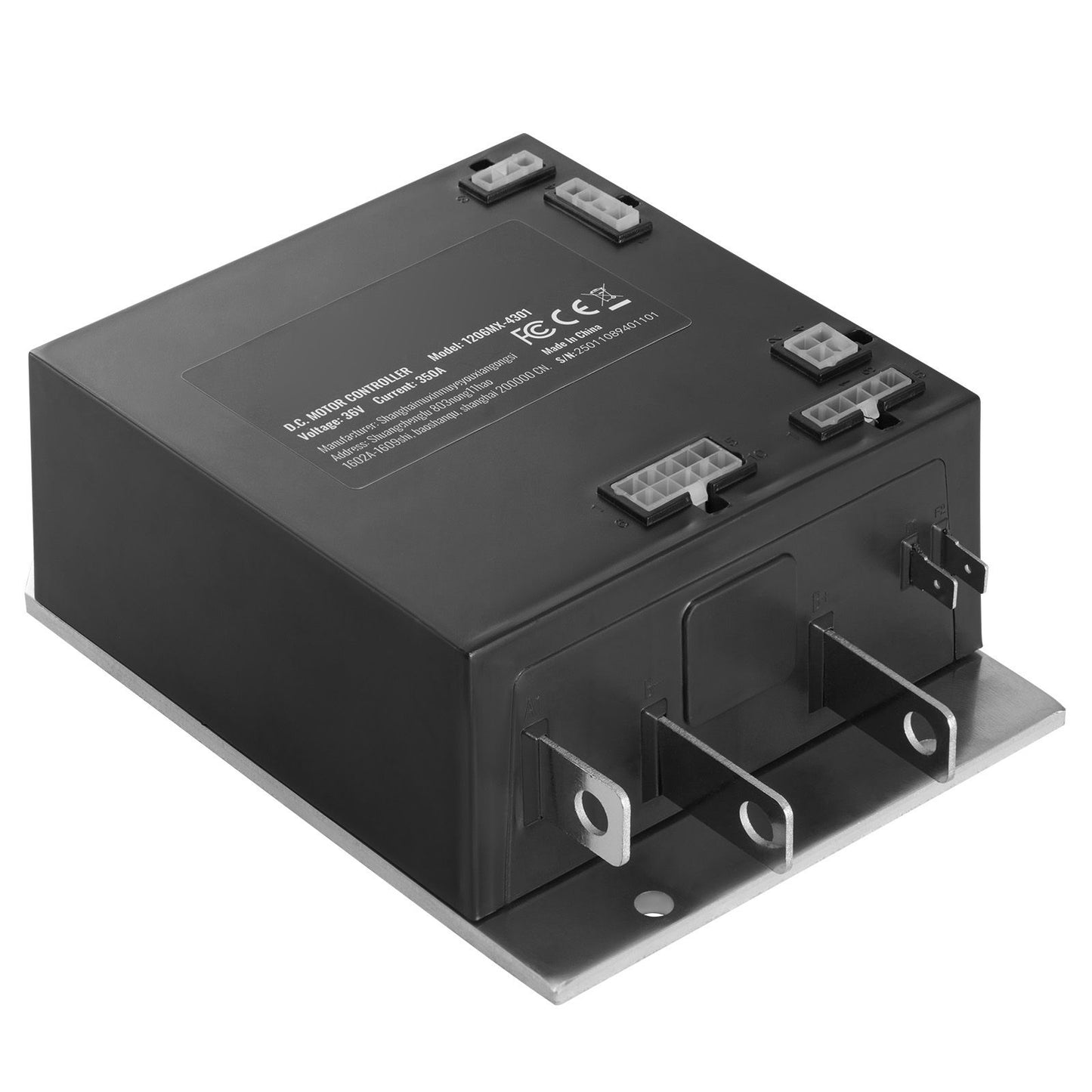 Golf Cart Speed Controller, 36V 350A, DC Motor Controller Replacement for 2000-2009 EZGO TXT Golf Carts, IP65 Rated Protection, Aluminum Alloy & ABS Housing, Compatible with 1206MX-4301 Models