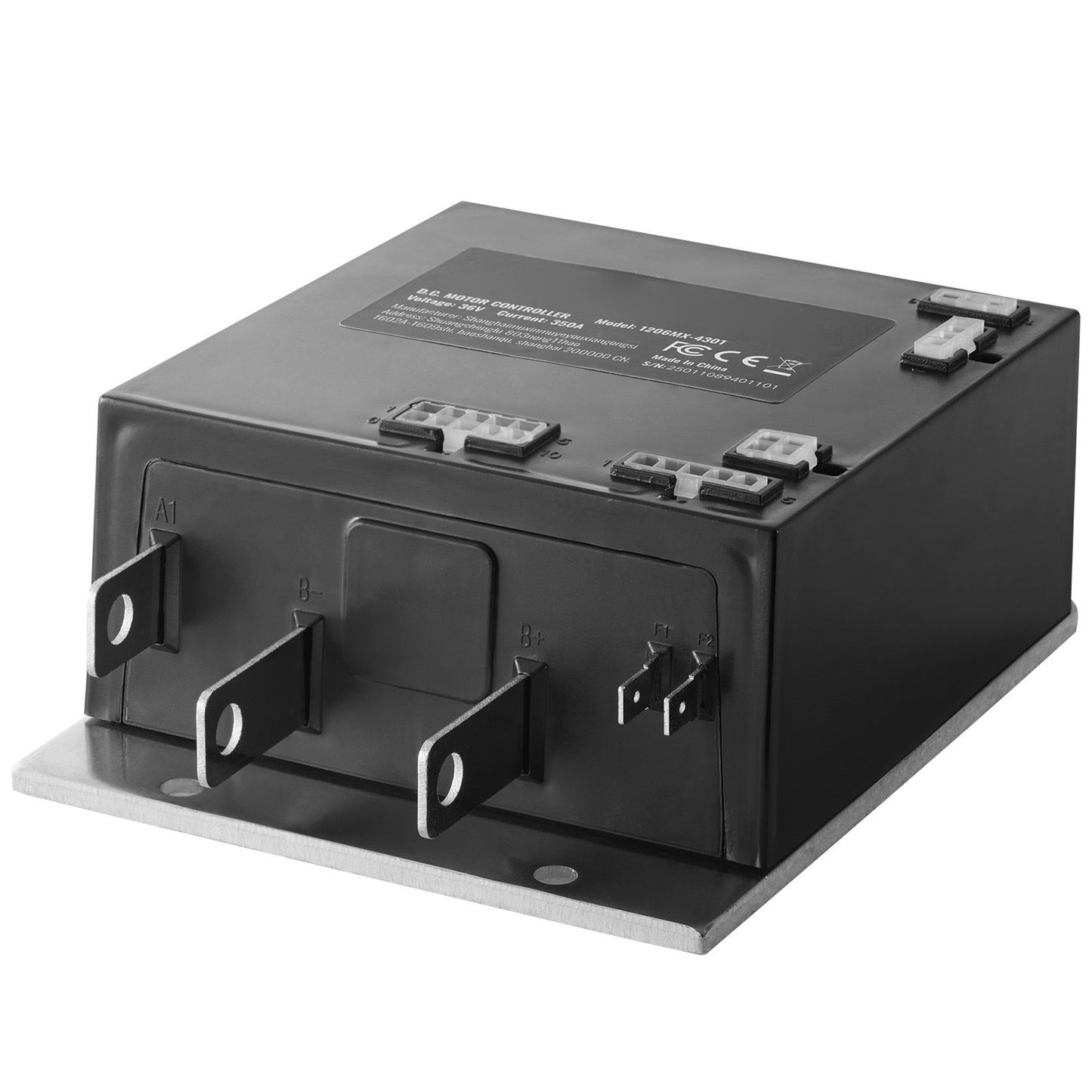 Golf Cart Speed Controller, 36V 350A, DC Motor Controller Replacement for 2000-2009 EZGO TXT Golf Carts, IP65 Rated Protection, Aluminum Alloy & ABS Housing, Compatible with 1206MX-4301 Models