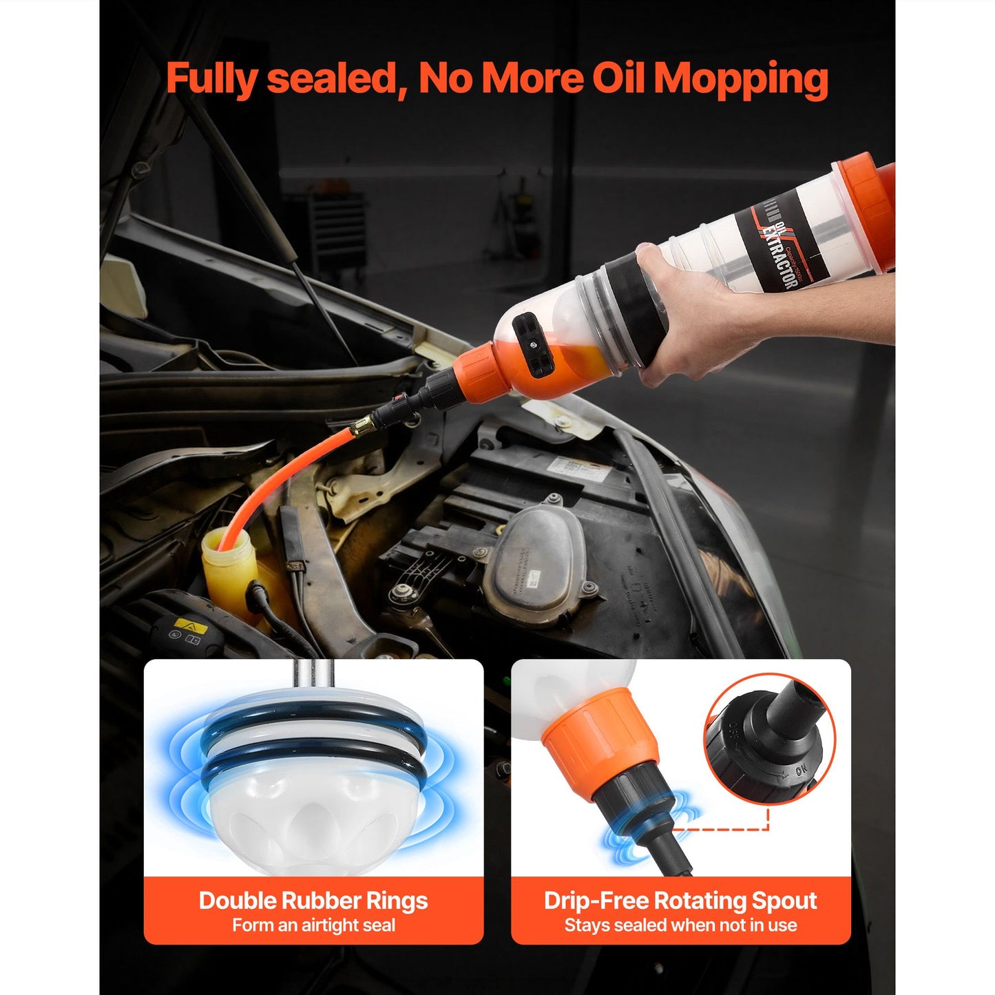 1500CC Fluid Extractor for Changing Golf Cart Oil Easily