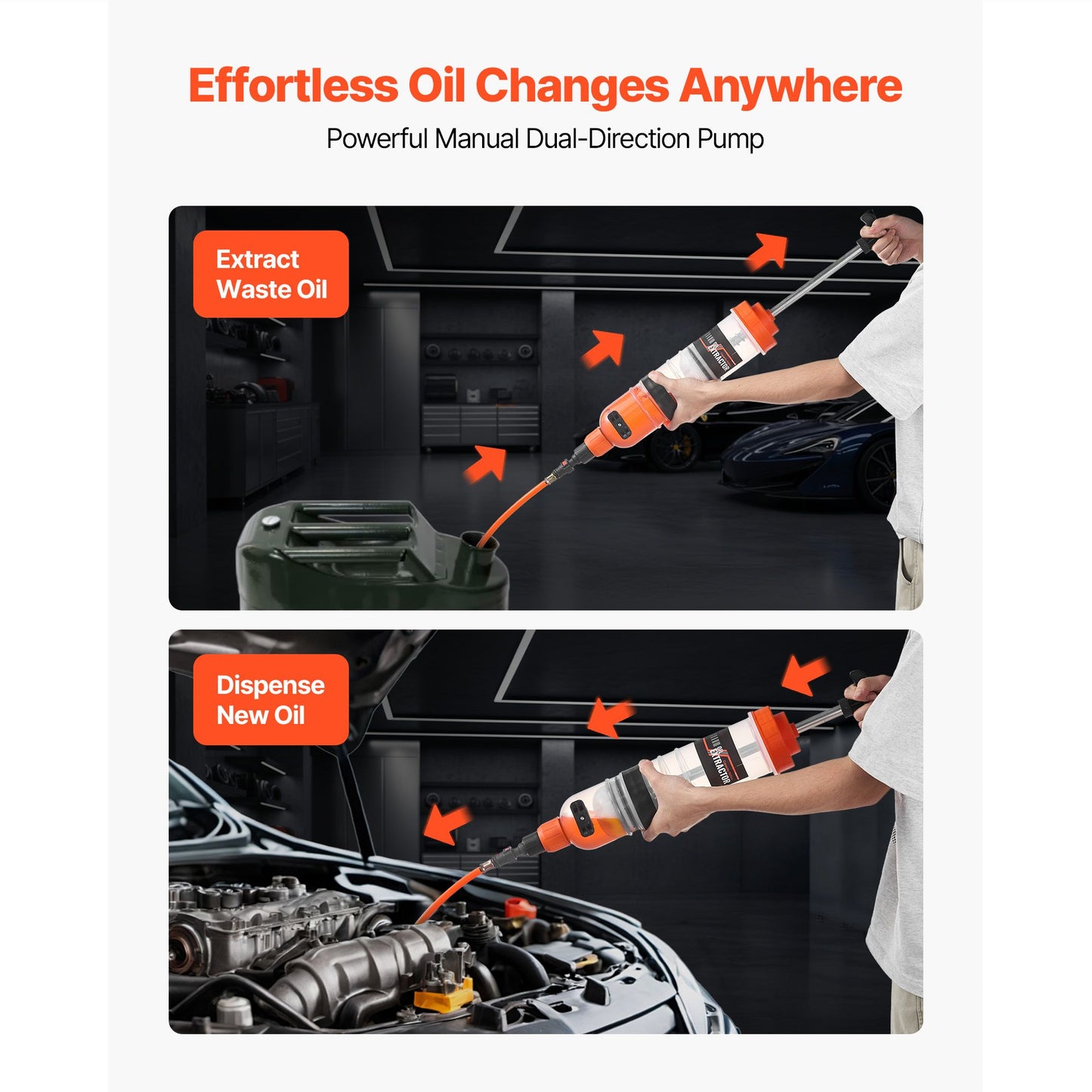 1500CC Fluid Extractor for Changing Golf Cart Oil Easily