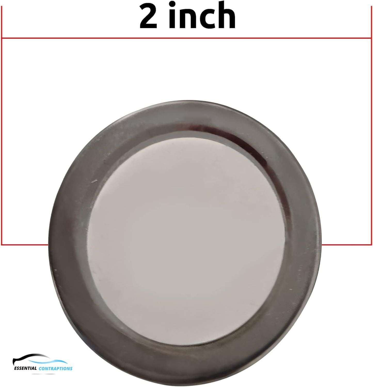 Blind Spot Car Mirror 2 Pack-2 Inch Round Rear View Convex Mirrors for Cars/SUVs/Motorcycles/Trucks/Trailers/Snowmobiles/Bicycles/RVs/Boats/Golf Carts with Rust Resistant Frame-HD Real Glass