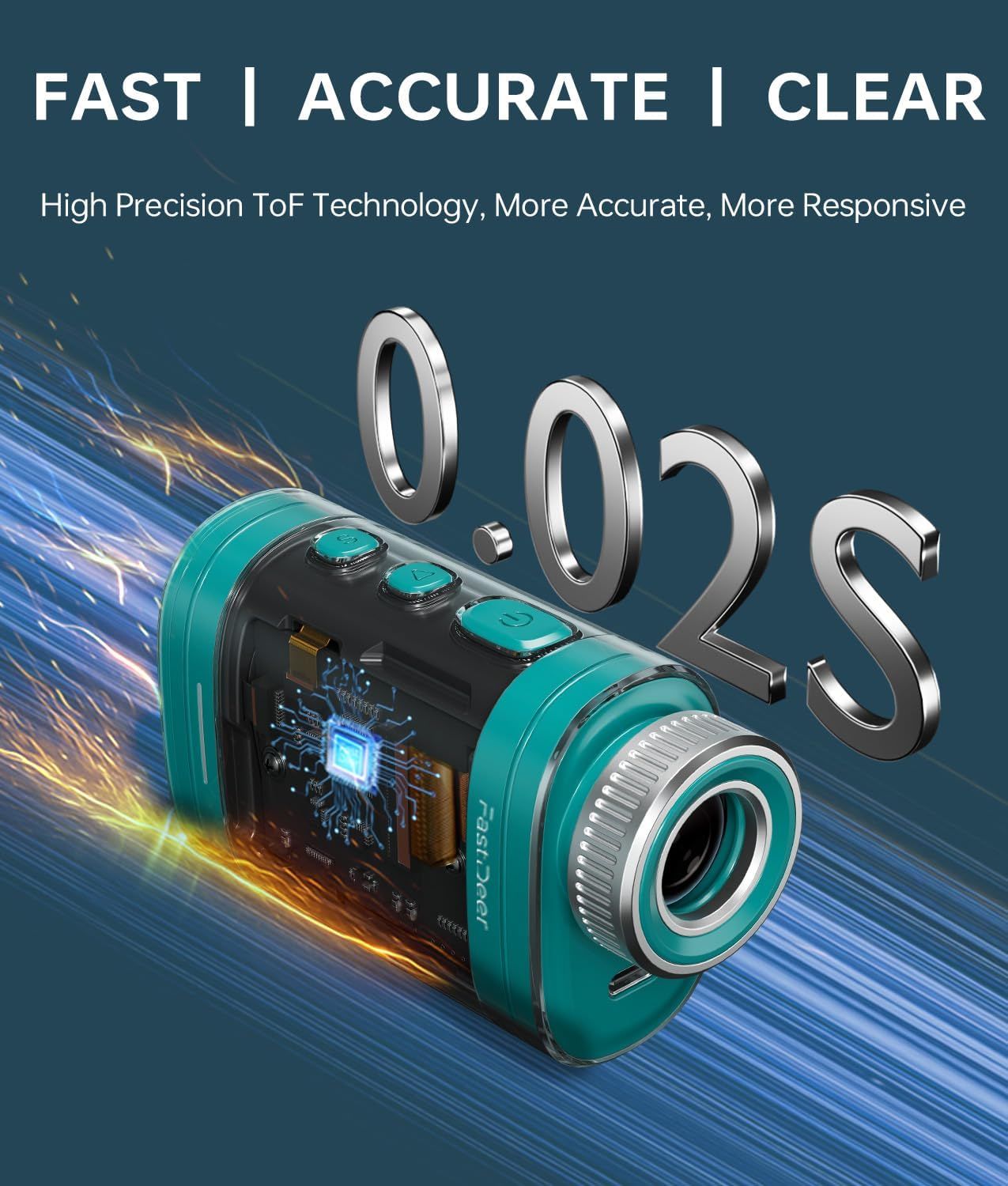 FastDeer Range Finder Golf C2, High Precision Golf Rangefinder, Flag Lock Vibration,Golf Rangefinder with Slope,Triangulation