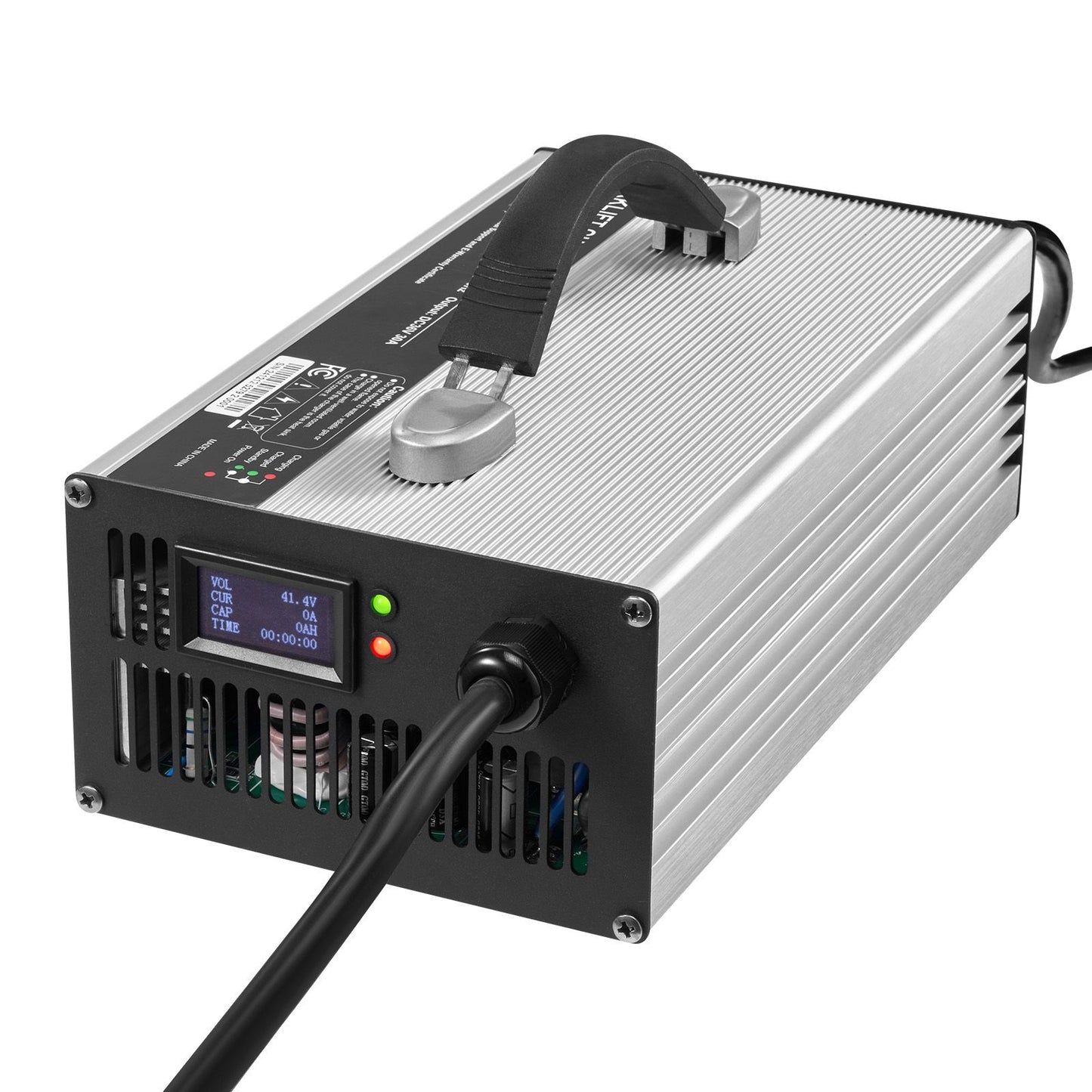 Forklift Battery Charger, 36V, 30A Smart Fully-Automatic Lead-Acid Battery Charger, 24 Volt Trickle Charger with Anderson Plug, Cooling Fan, OLED Display, for Forklift Golf Cart Floor Scrubber
