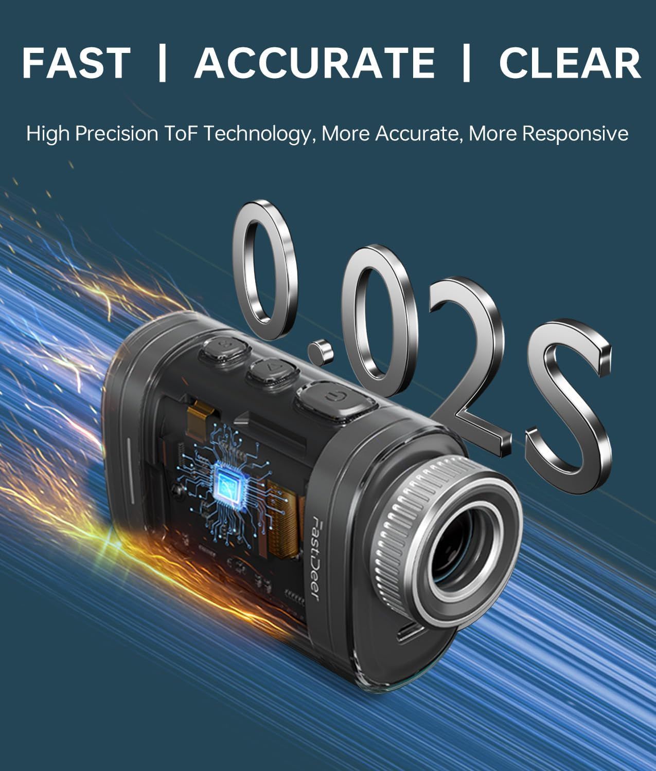 FastDeer Range Finder Golf C2, High Precision Golf Rangefinder, Flag Lock Vibration,Golf Rangefinder with Slope,Triangulation