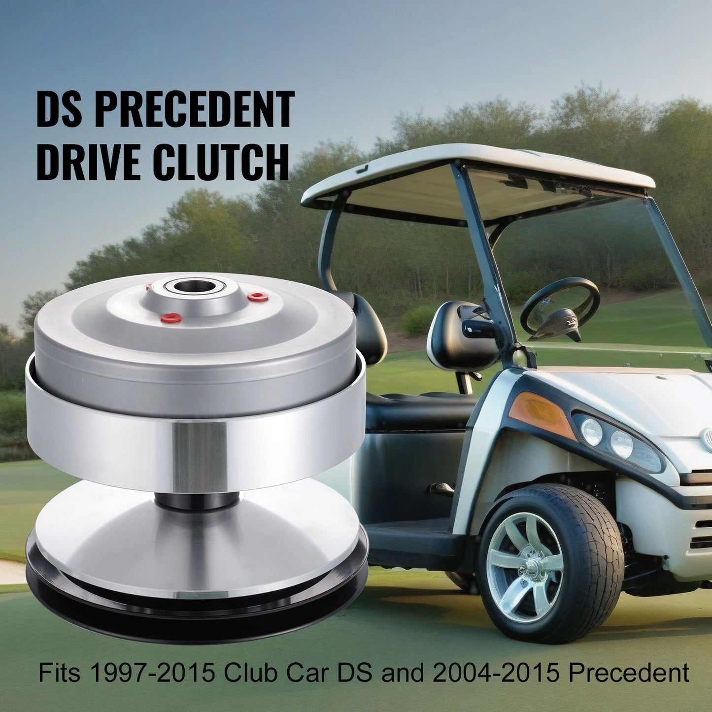 Golf Cart Drive Clutch Fits for Club Car DS 1997-2015 and Precedent 2004-2015, Primary Drive Clutch Assembly, Replace# 1018329-02/101833902