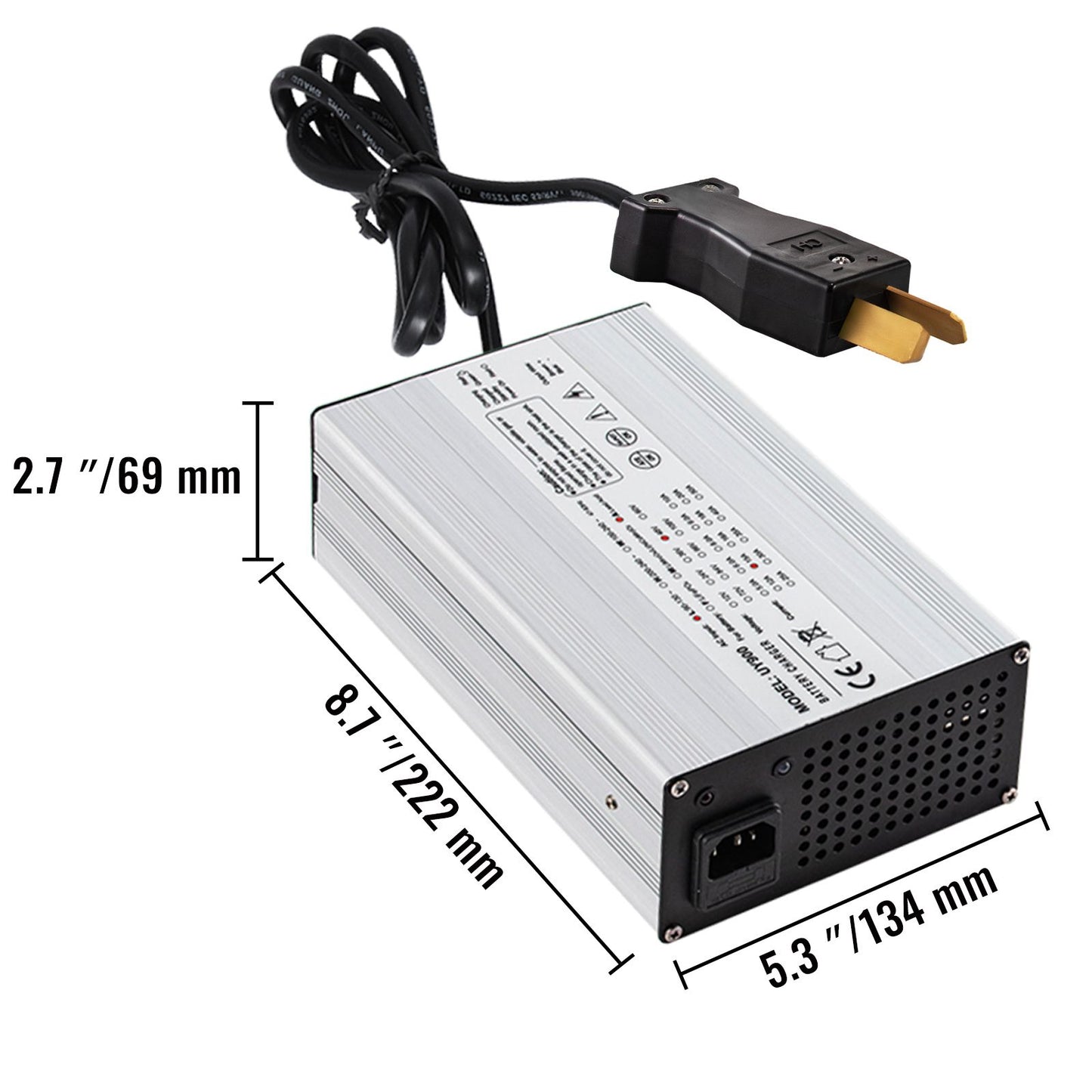 Golf Cart Battery Charger 36V Club Car Charger 18A Golf Cart Electric Charger Splayed Plug/LED Club Car Battery Charger Aluminum Shell Power Wise Golf Cart Battery Charger for Ez Go Yamaha