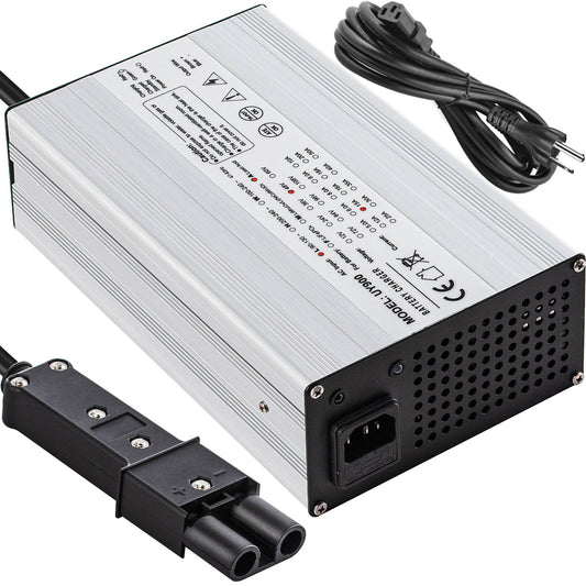Golf Cart Battery Charger 36V Club Car Charger 18A Golf Cart Electric Charger Splayed Plug/LED Club Car Battery Charger Aluminum Shell Power Wise Golf Cart Battery Charger for Ez Go Yamaha