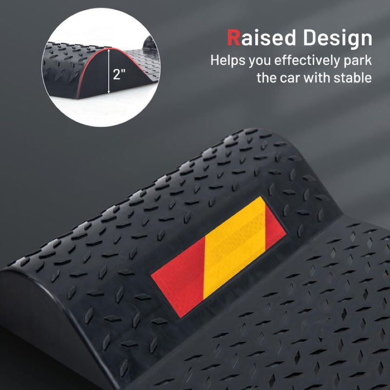 Garage Wheel Stopper with Reflective Stripes for Parking Block