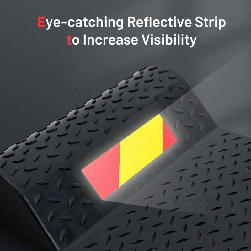 Garage Wheel Stopper with Reflective Stripes for Parking Block