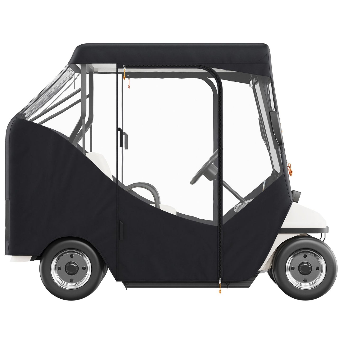 Golf Cart Enclosure, Polyester Driving Enclosure, Club Car Covers Suitable for 2-Seater Golf Carts, Sunproof and Dustproof Outdoor Cart Cover