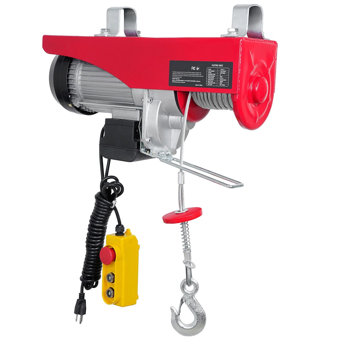 880lbs Electric Hoist with 14ft Wired Remote Control, 110V Electric Hoist Attic Lift 20-40 FT Lifting Height for Garage Attic Warehouse Factory