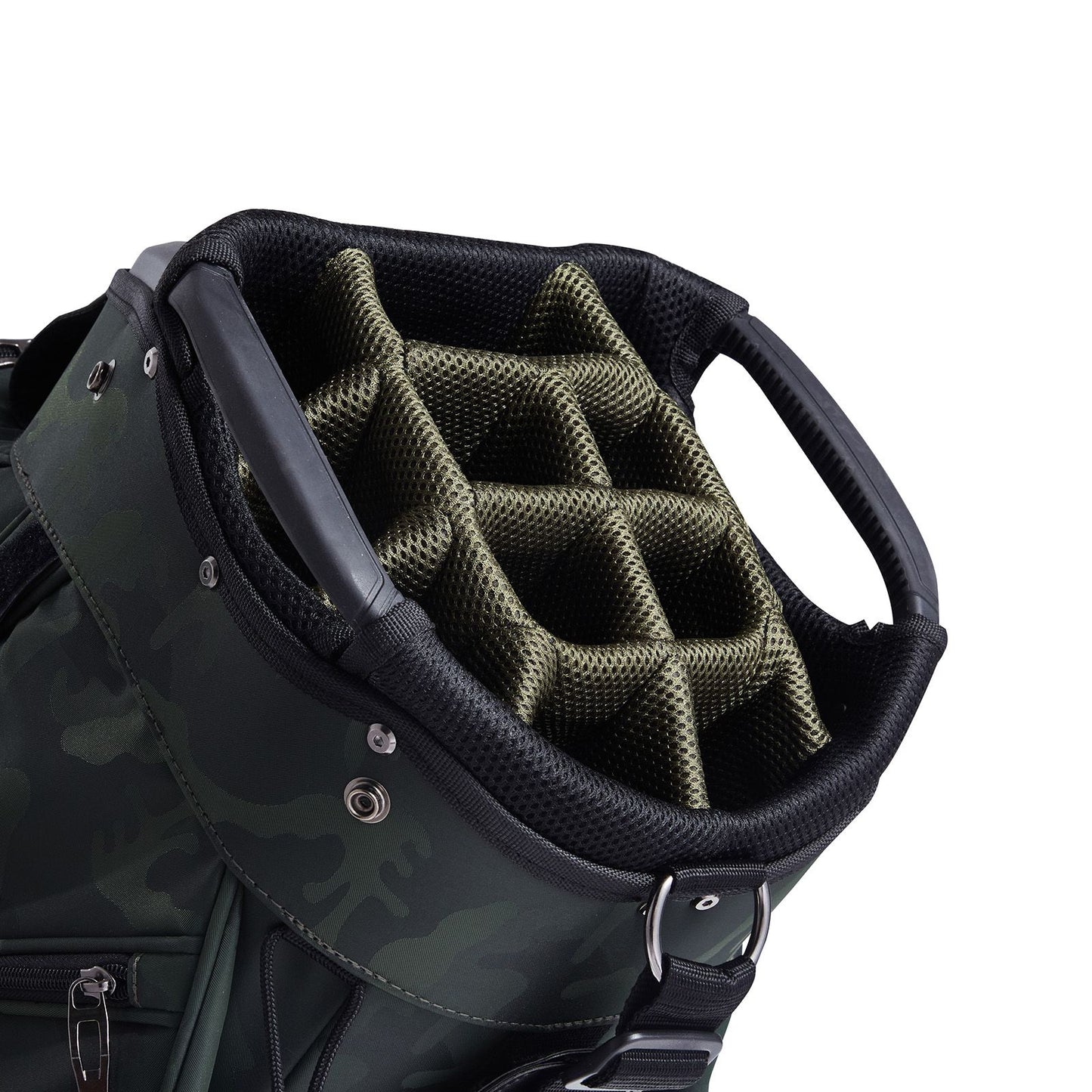 Golf Cart Bag with 14 Way Organizer Divider Top, 36' 11 Pockets Premium Nylon Cart Bag, Durable Golf Bags with Handles & Dust Cover & Detachable Straps for Men & Women, Army Green