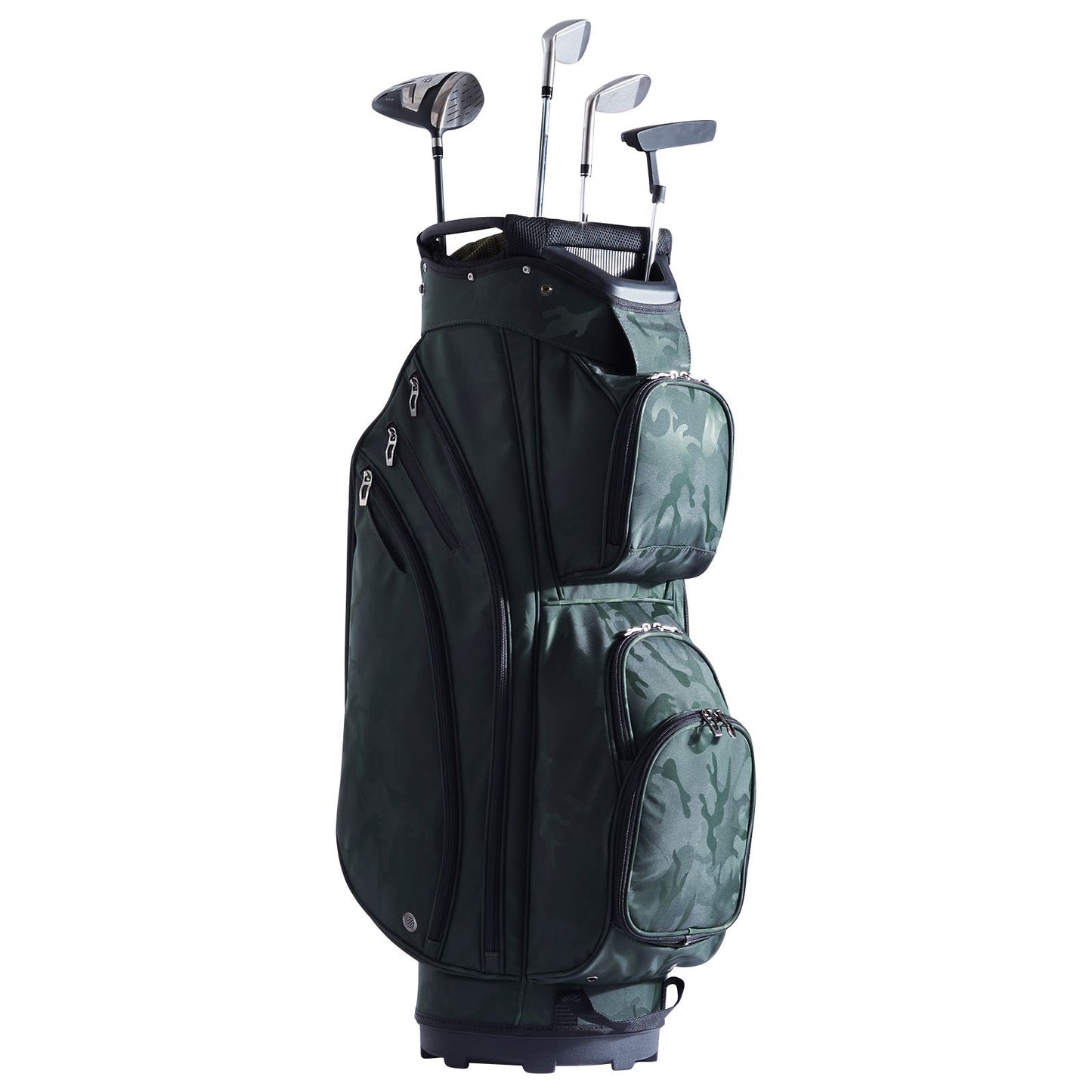 Golf Cart Bag with 14 Way Organizer Divider Top, 36' 11 Pockets Premium Nylon Cart Bag, Durable Golf Bags with Handles & Dust Cover & Detachable Straps for Men & Women, Army Green