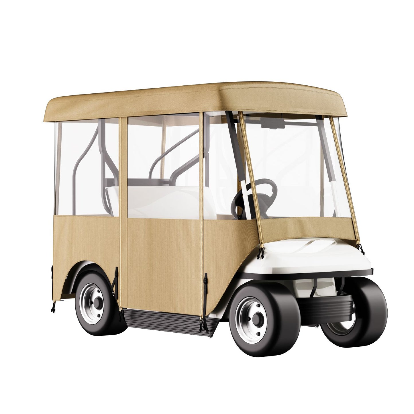 Golf Cart Enclosure, with 4-Sided Fairway Deluxe, 300D Waterproof Driving Enclosure with Transparent Windows, Fit for 2+2 Seats Golf Carts (Roof Up to 78.7''L)