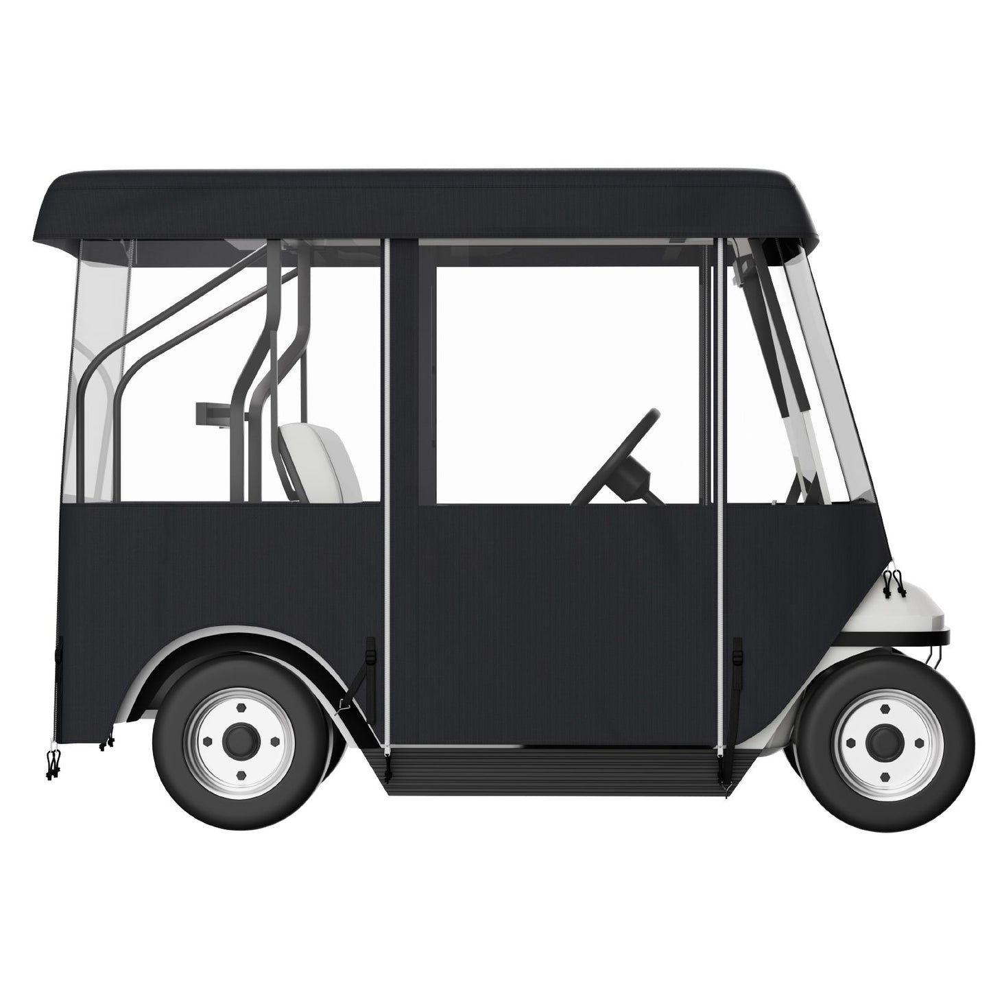 Golf Cart Enclosure, Polyester Driving Enclosure, Club Car Covers Universal Fits for 2+2 Passenger Golf Carts, Sunproof and Dustproof Outdoor Cart Cover