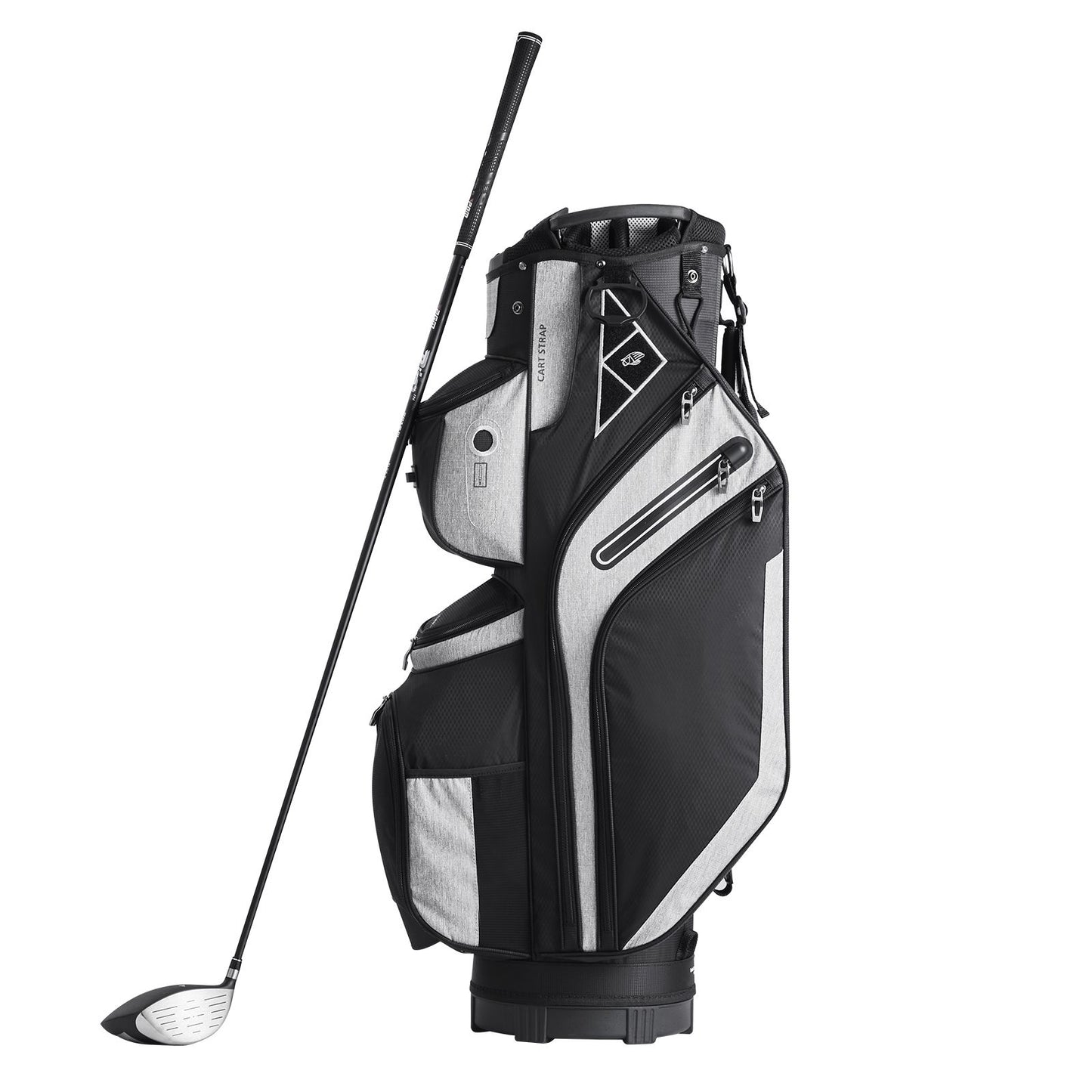 Golf Cart Bag with 14 Way Organizer Divider Top, 36' 13 Pockets Premium Cart Bag, Durable Golf Bags with Handles & Dust Cover & Detachable Straps for Men & Women, Black Color-Block