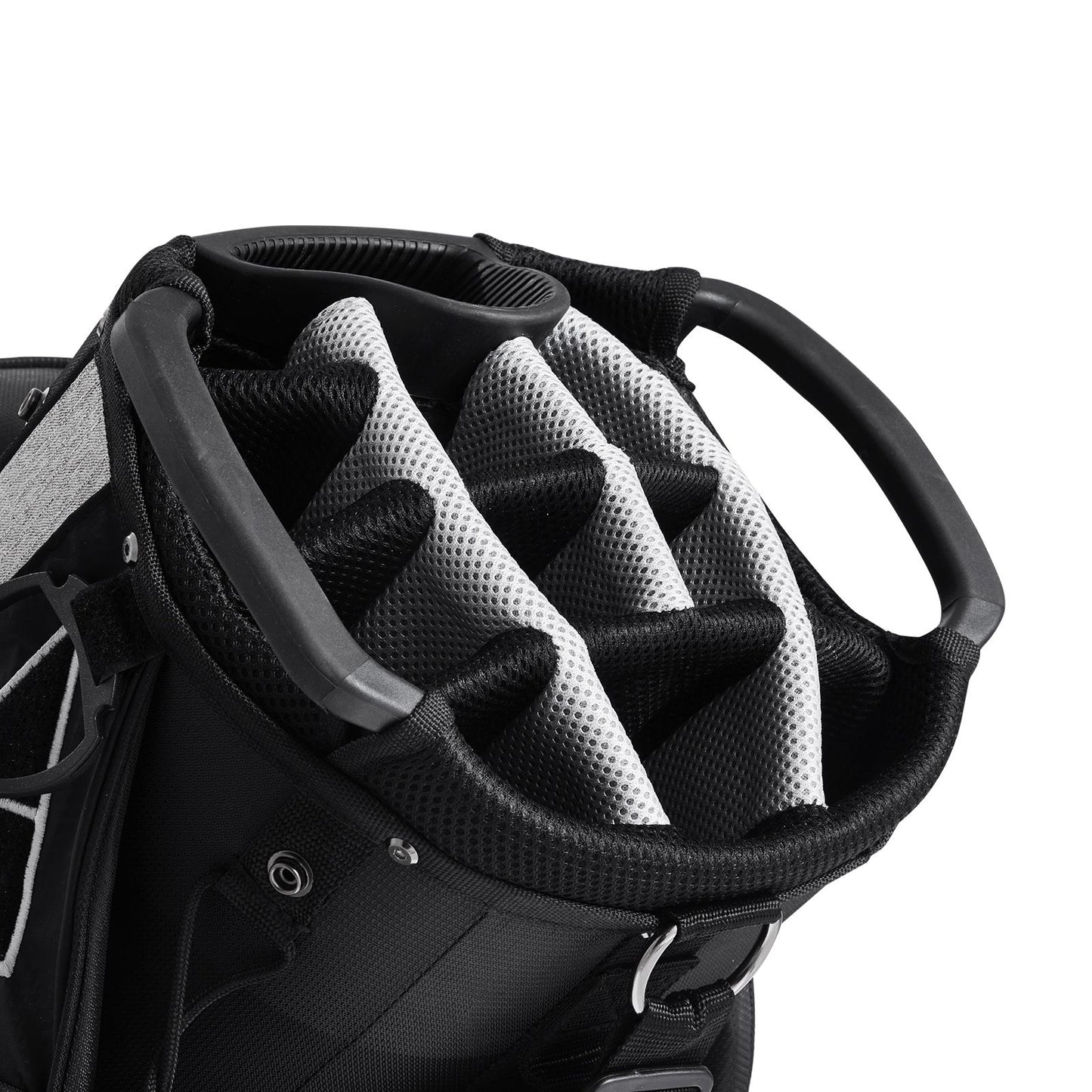 Golf Cart Bag with 14 Way Organizer Divider Top, 36' 13 Pockets Premium Cart Bag, Durable Golf Bags with Handles & Dust Cover & Detachable Straps for Men & Women, Black Color-Block