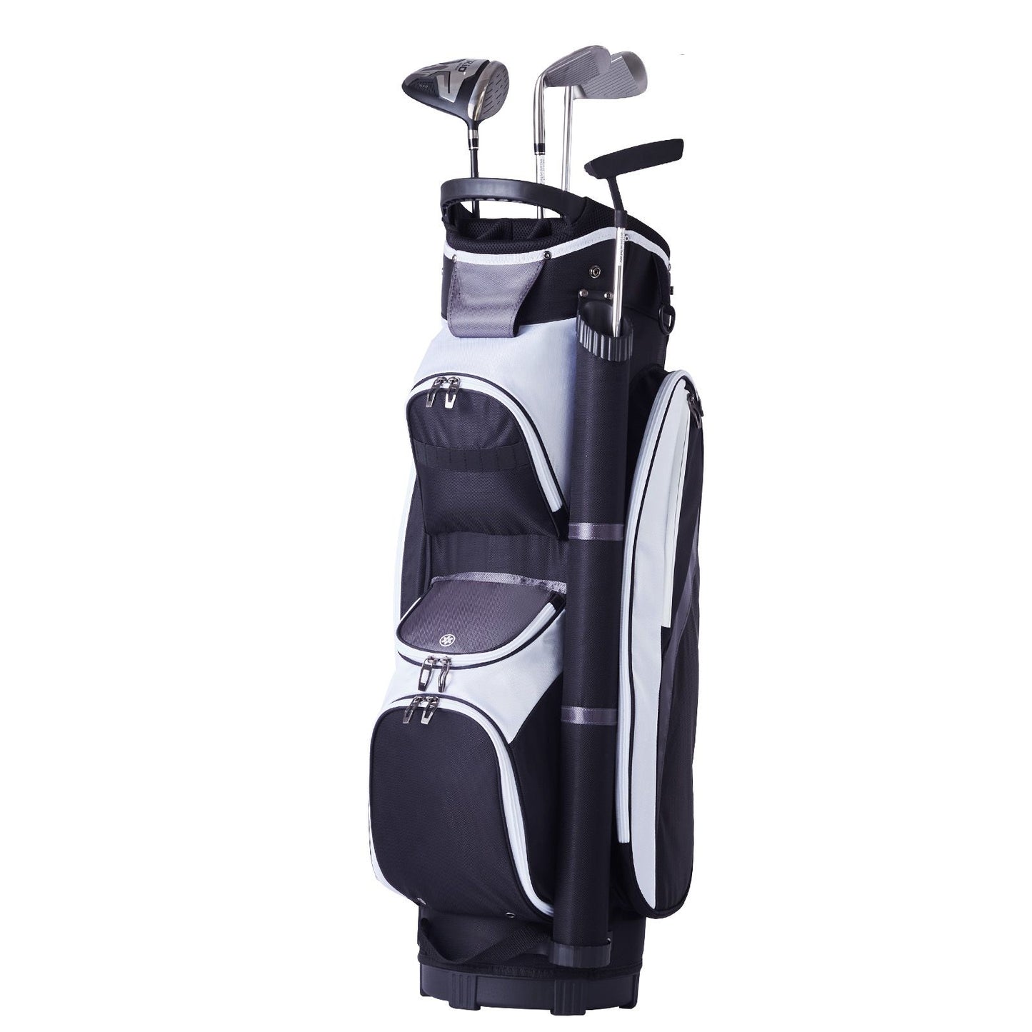 Golf Cart Bag with 14 Way Organizer Divider Top, 36' Multiple Pockets Premium Nylon Cart Bag, Durable Golf Bags with Handles & Dust Cover & Detachable Straps for Men & Women, Black Color-Block