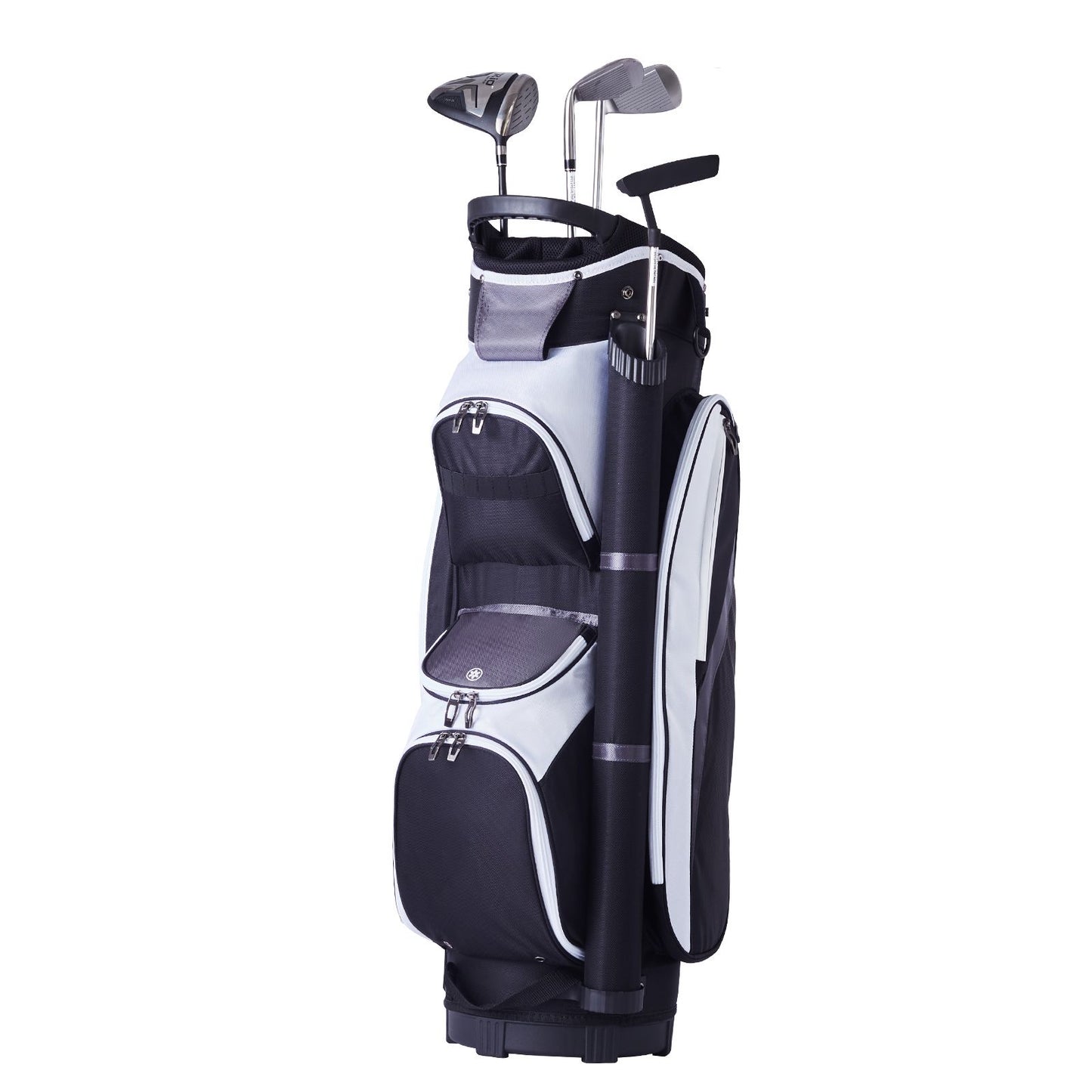 Golf Cart Bag with 14 Way Organizer Divider Top, 36' Multiple Pockets Premium Nylon Cart Bag, Durable Golf Bags with Handles & Dust Cover & Detachable Straps for Men & Women, Black Color-Block