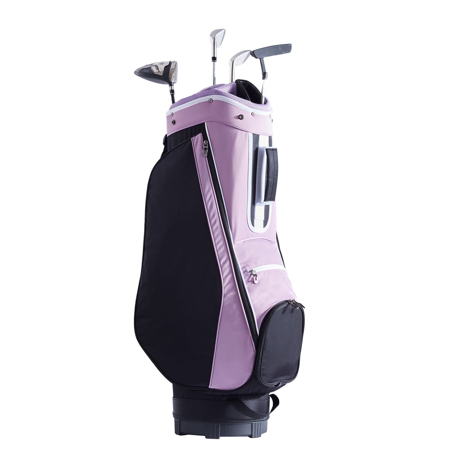 Golf Cart Bag with 14 Way Organizer Divider Top, 36' Multiple Pockets Premium Cart Bag, Durable Golf Bags with Handles & Dust Cover & Detachable Strap for Men & Women, Black Purple