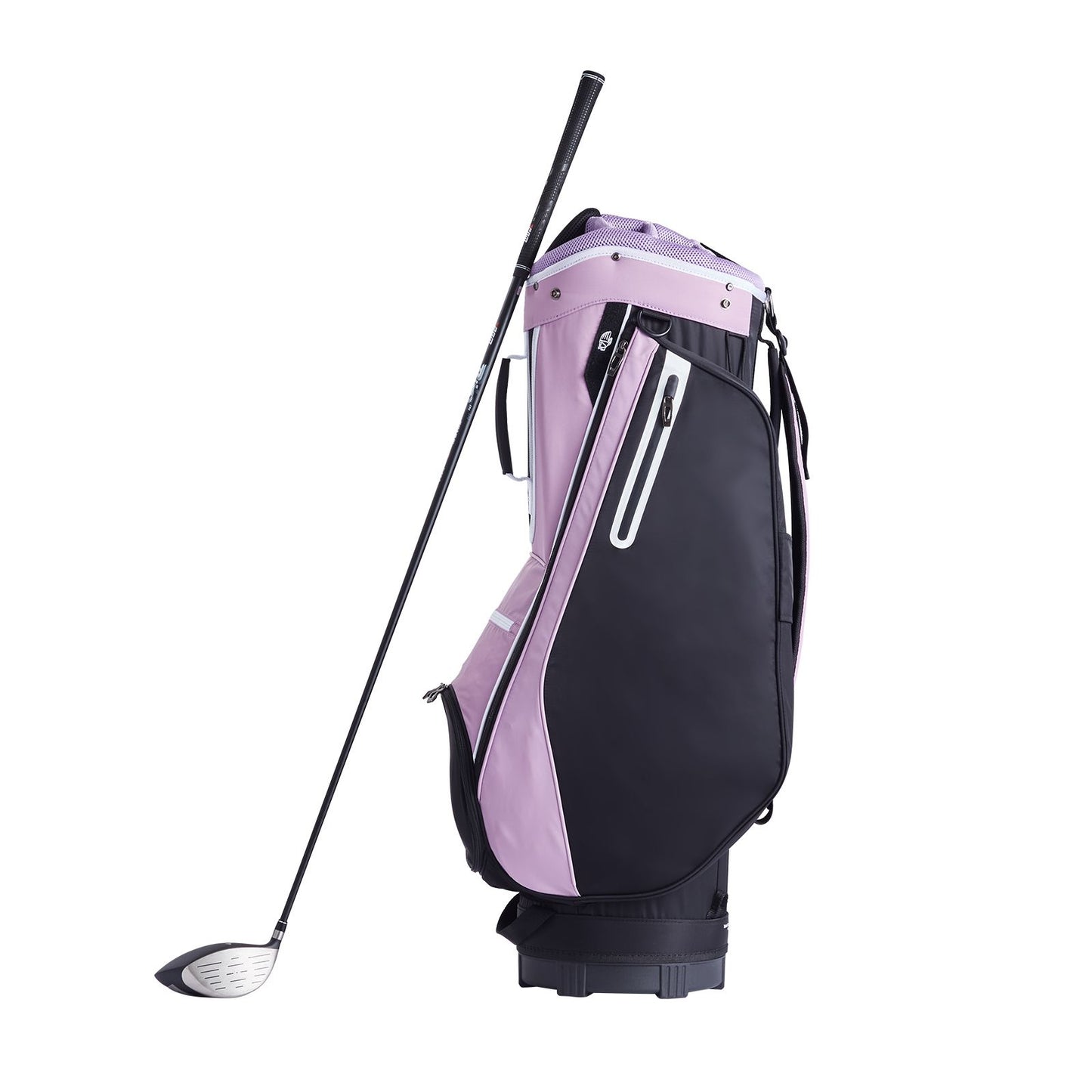 Golf Cart Bag with 14 Way Organizer Divider Top, 36' Multiple Pockets Premium Cart Bag, Durable Golf Bags with Handles & Dust Cover & Detachable Strap for Men & Women, Black Purple