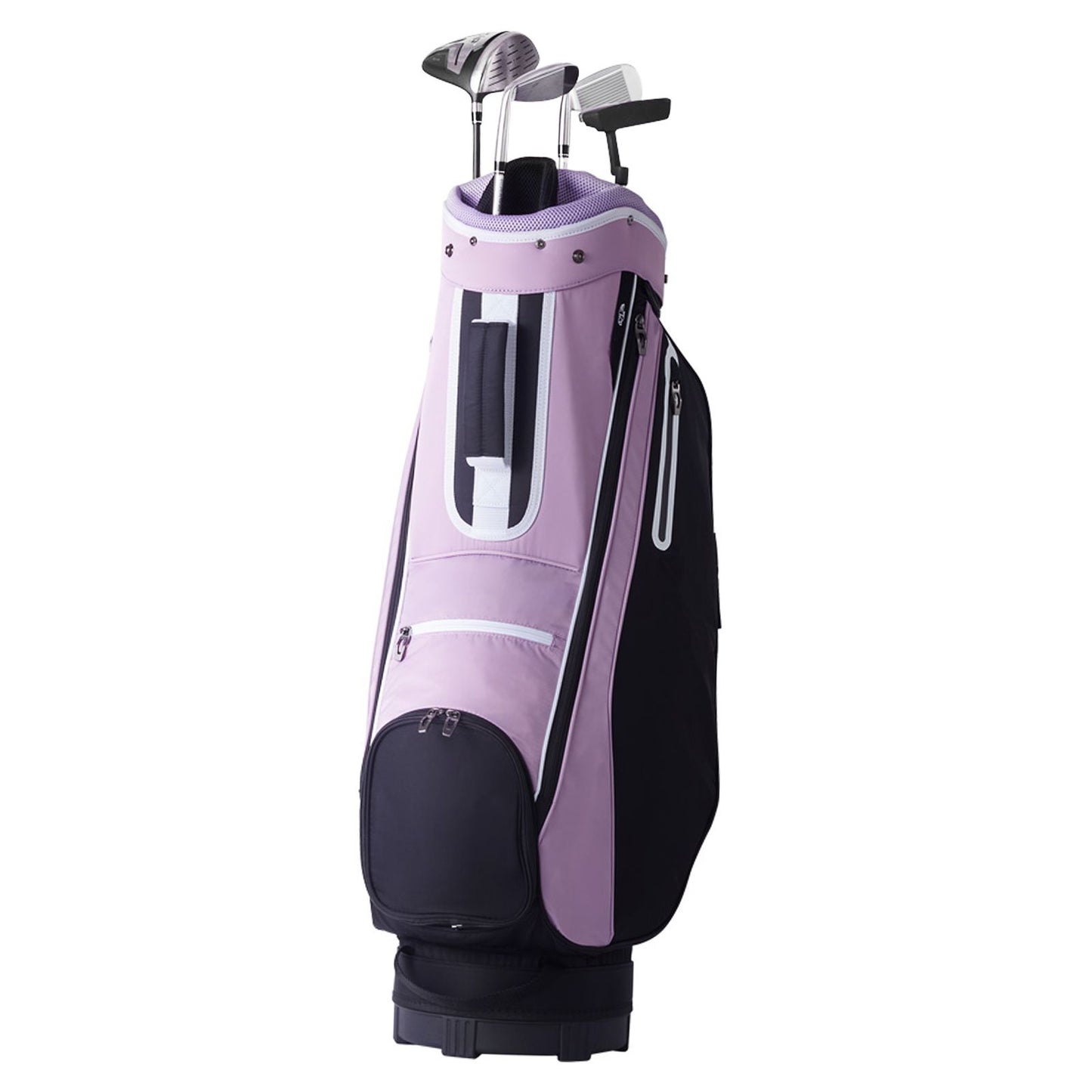 Golf Cart Bag with 14 Way Organizer Divider Top, 36' Multiple Pockets Premium Cart Bag, Durable Golf Bags with Handles & Dust Cover & Detachable Strap for Men & Women, Black Purple